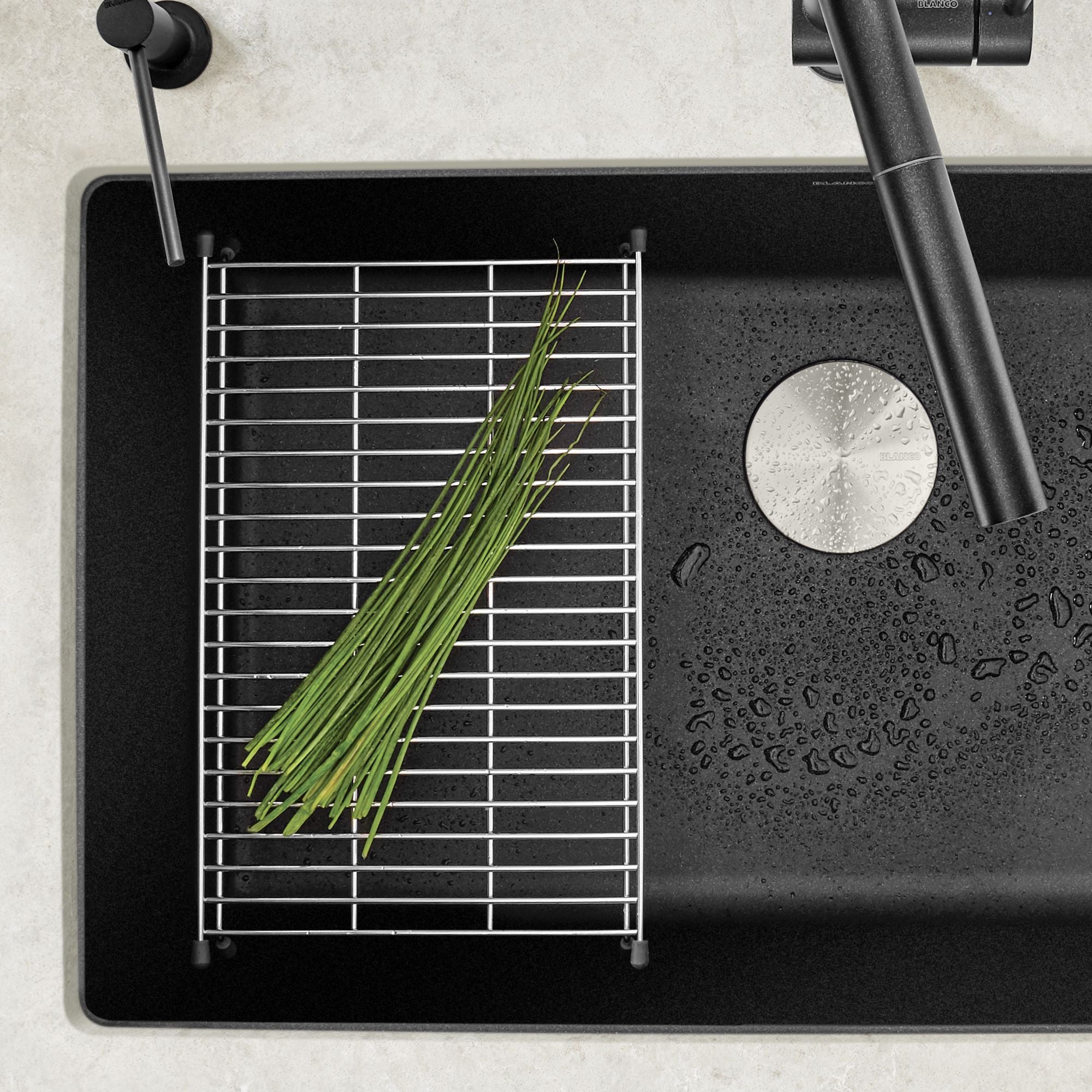 Alternate Image for Blanco Stainless Steel Floating Sink Grid (Precis ED, Cascade, 1-3/4 & 21), 233542