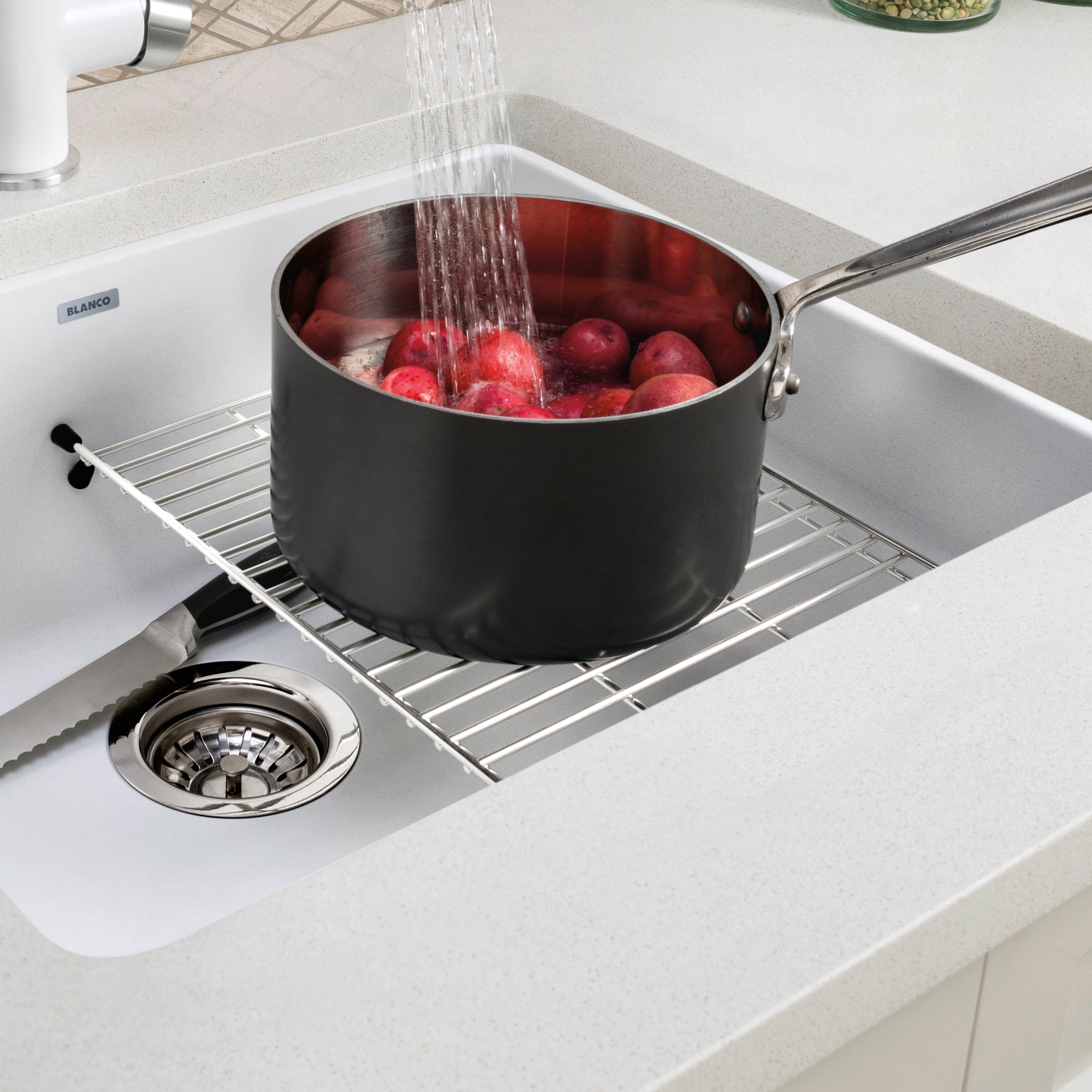 Alternate Image for Blanco Stainless Steel Floating Sink Grid (Precis ED, Cascade, 1-3/4 & 21), 233542