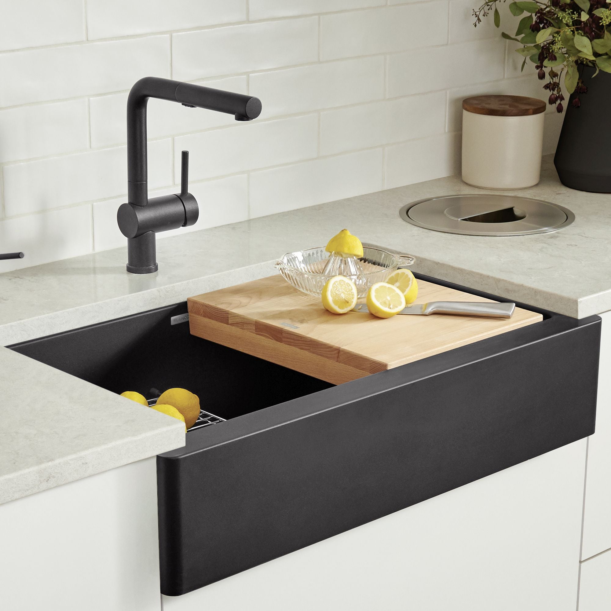 Alternate Image for Blanco Beechwood Floating Cutting Board (Ikon 30 & 33), 235010