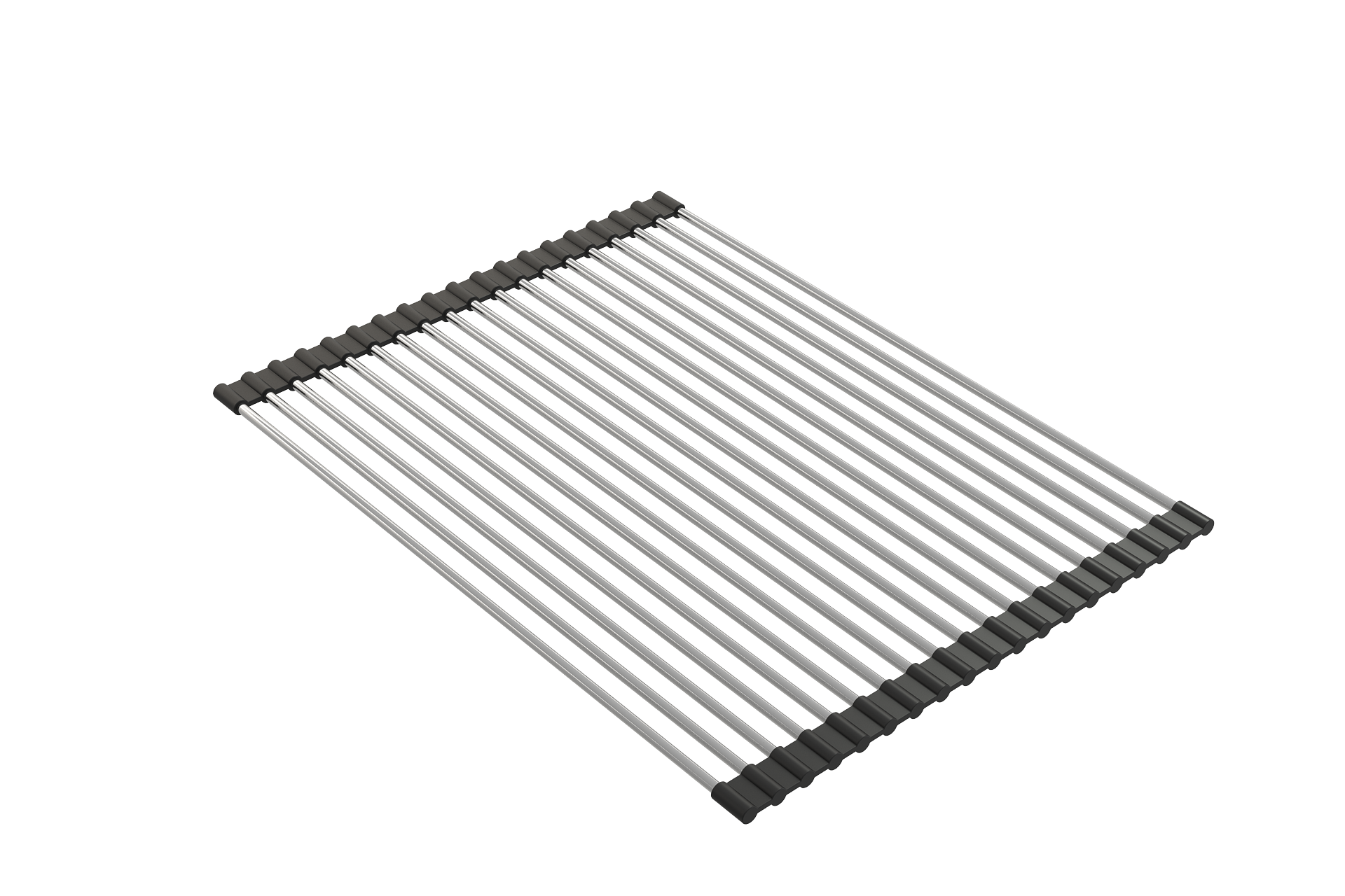 BOCCHI Roller Mat, Stainless Steel with Black Edging for Granite Farmhouse Sinks, 2350 0003