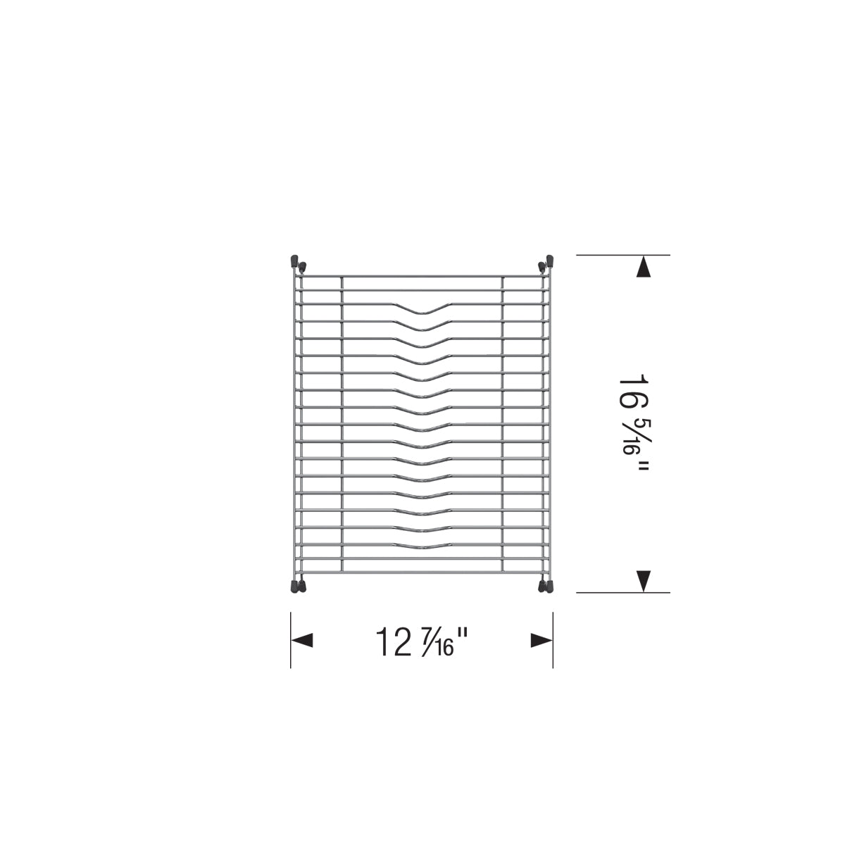 Alternate Image for Blanco Stainless Steel Floating Dish Rack (Diamond 1.75 & Super Single), 236431