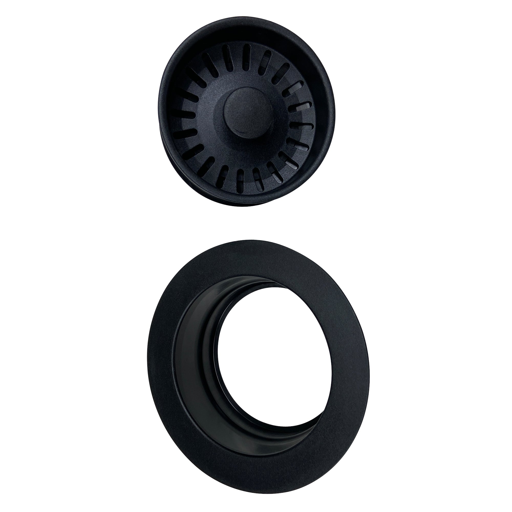 Nantucket Sinks Matte Black Disposal Flange Drain For Granite Composite Sinks, 3.5DF-GCMB