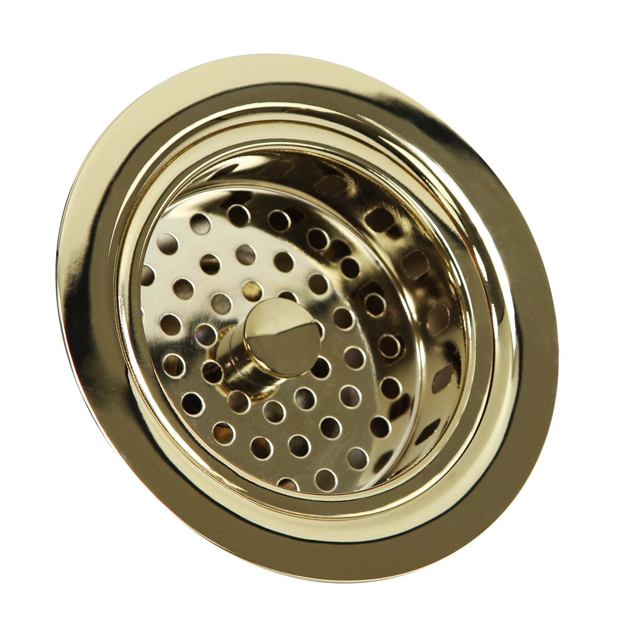 Alternate Image for Nantucket Sinks Polished Brass 3.5 Inch Kitchen Drain 3.5 KDPB