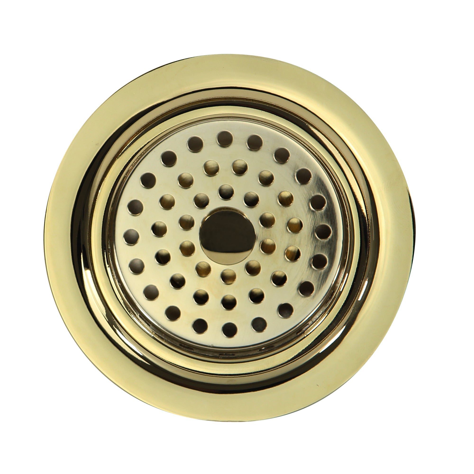 Alternate Image for Nantucket Sinks Polished Brass 3.5 Inch Kitchen Drain 3.5 KDPB
