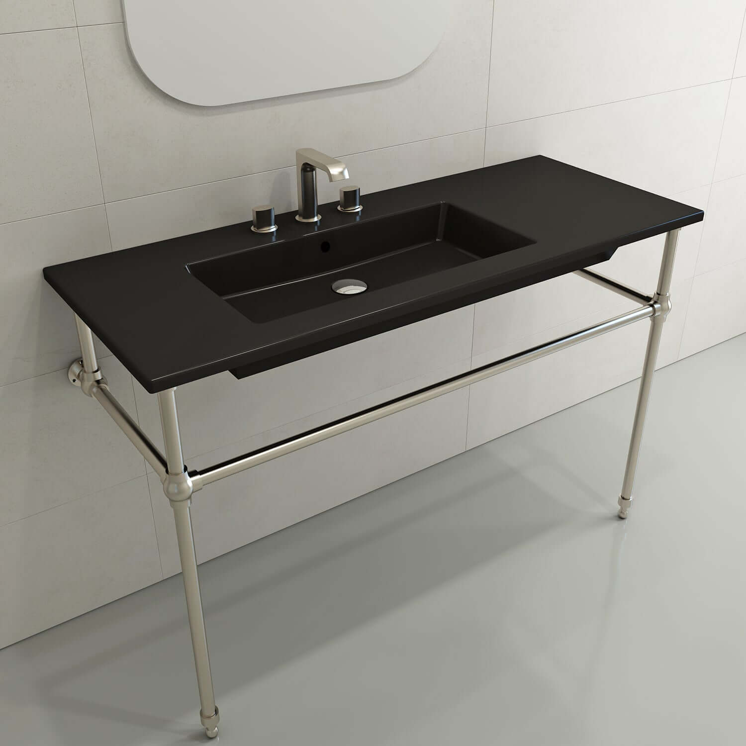 Alternate Image for BOCCHI Metal Console Leg Set in Brushed Nickel, 3930 0001S