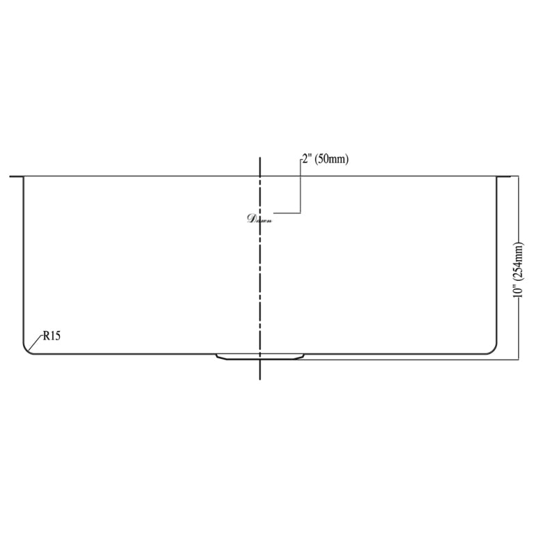 Alternate Image for Dawn 27" Stainless Steel Undermount Kitchen Sink, SRU251610