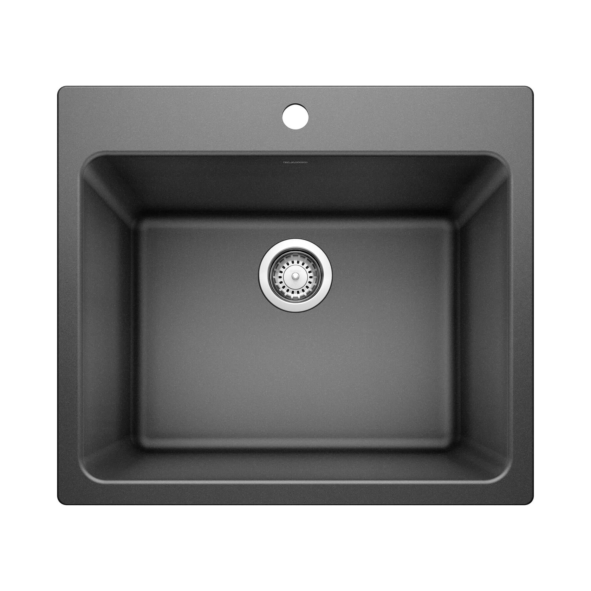 Alternate Image for Blanco Liven 25" Dual Mount Granite Composite Laundry Sink, Silgranit, Anthracite, 401920