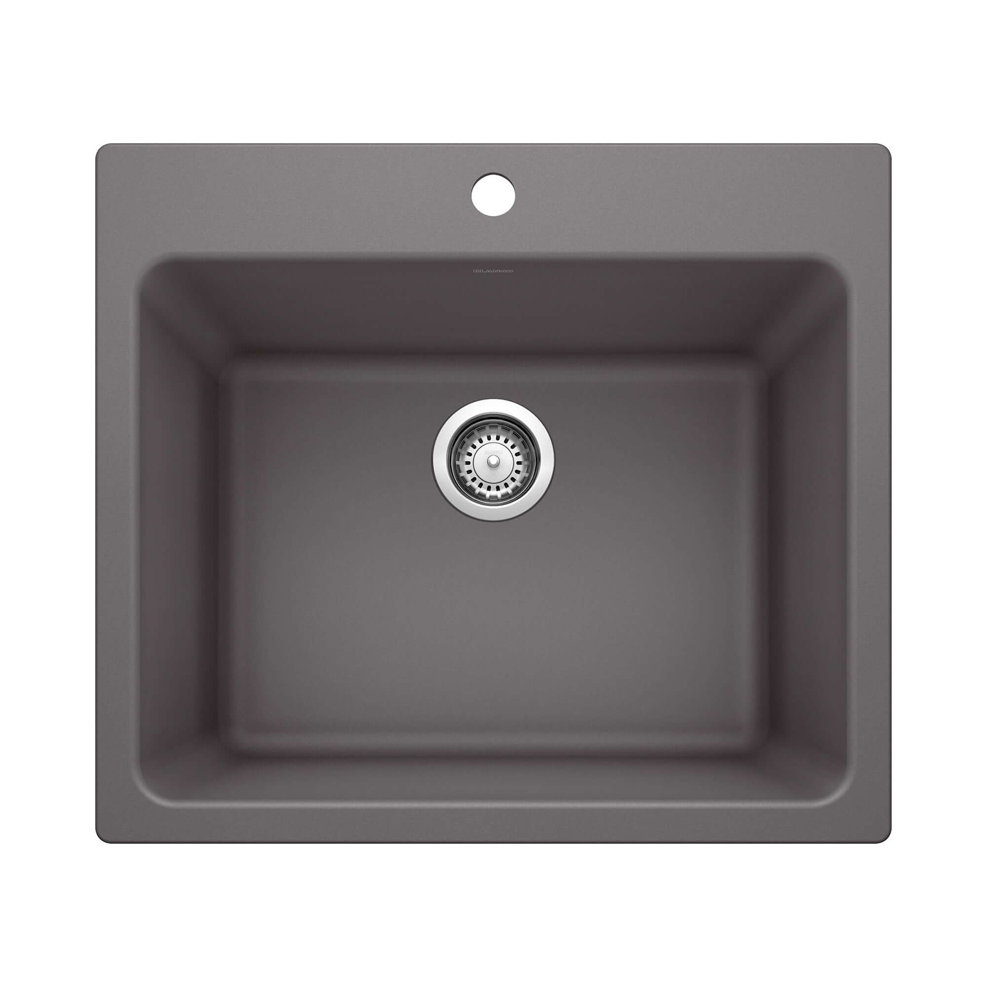 Alternate Image for Blanco Liven 25" Dual Mount Granite Composite Laundry Sink, Silgranit, Cinder, 401923