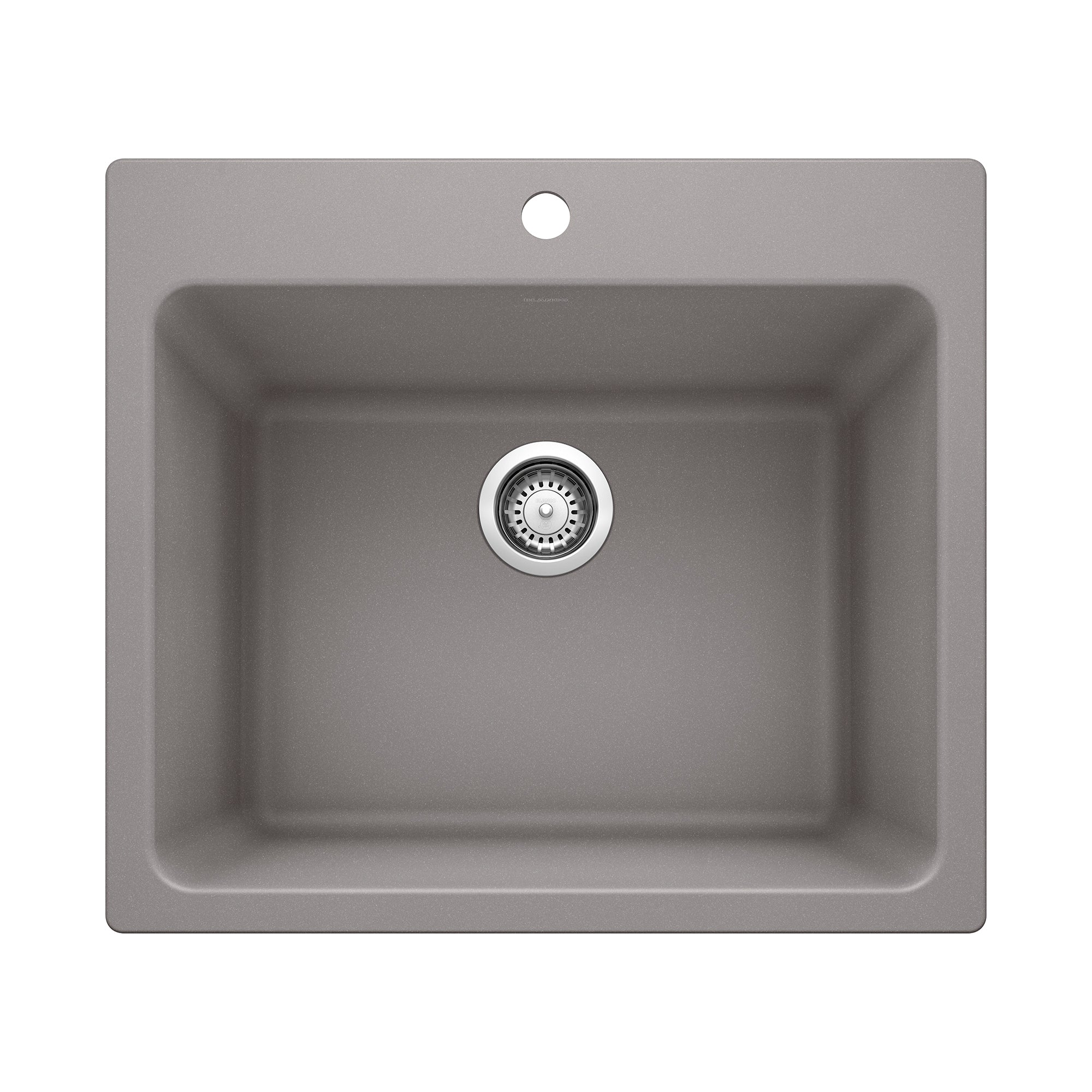 Alternate Image for Blanco Liven 25" Dual Mount Granite Composite Laundry Sink, Silgranit, Metallic Gray, 401924