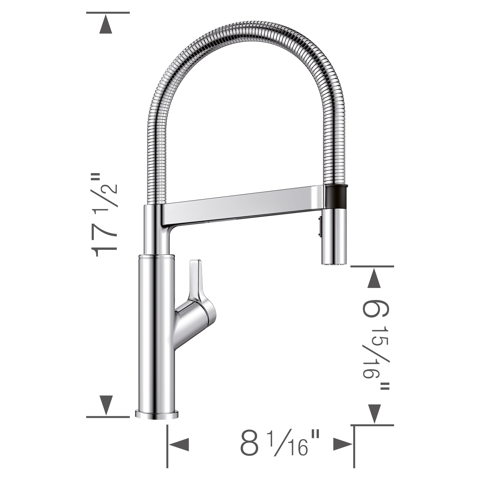 Alternate Image for Blanco Solenta 1.5 GPM Brass Kitchen Faucet, Semi-Pro, Polished Chrome, 401992