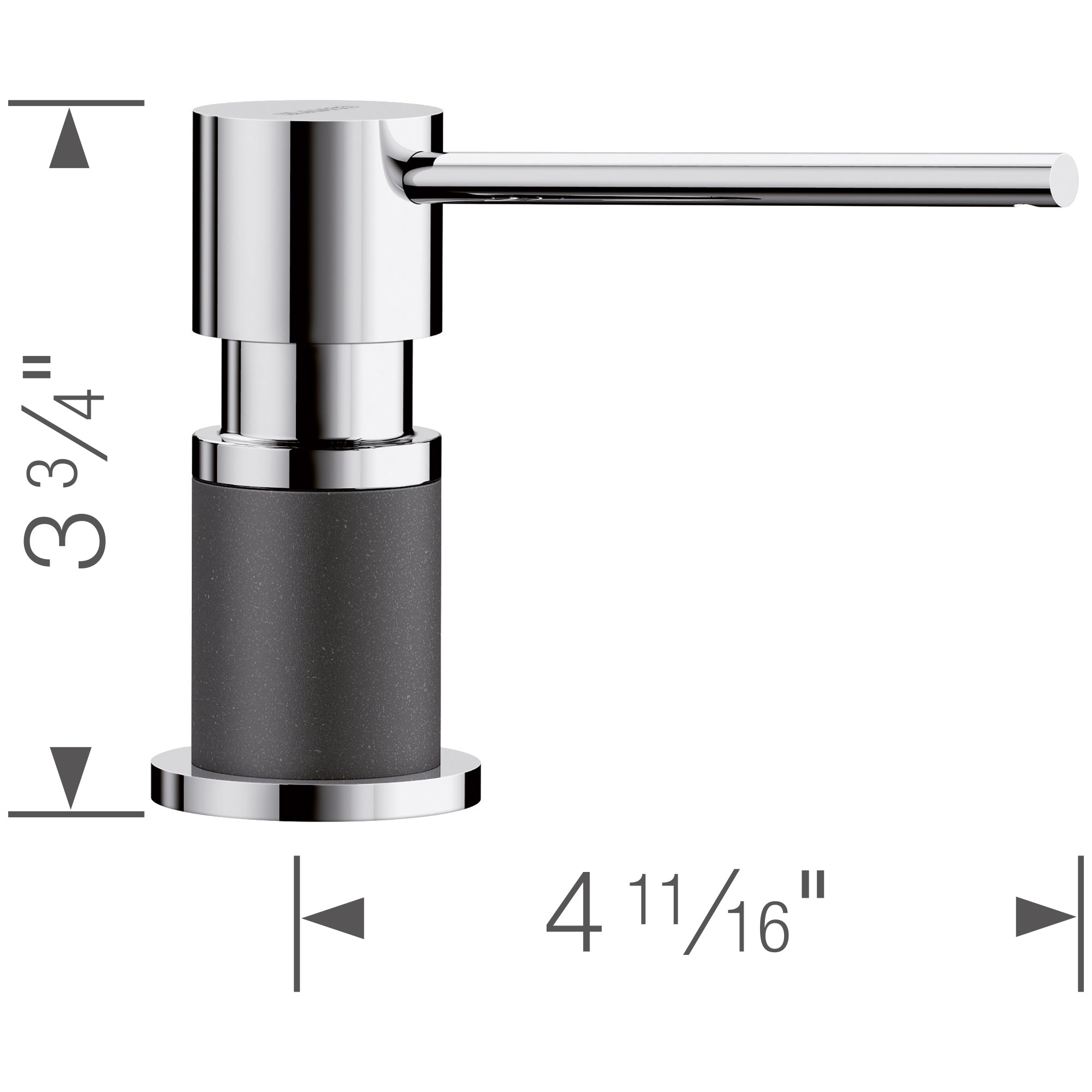 Blanco Lato Soap Dispenser - Chrome/Anthracite, 402300