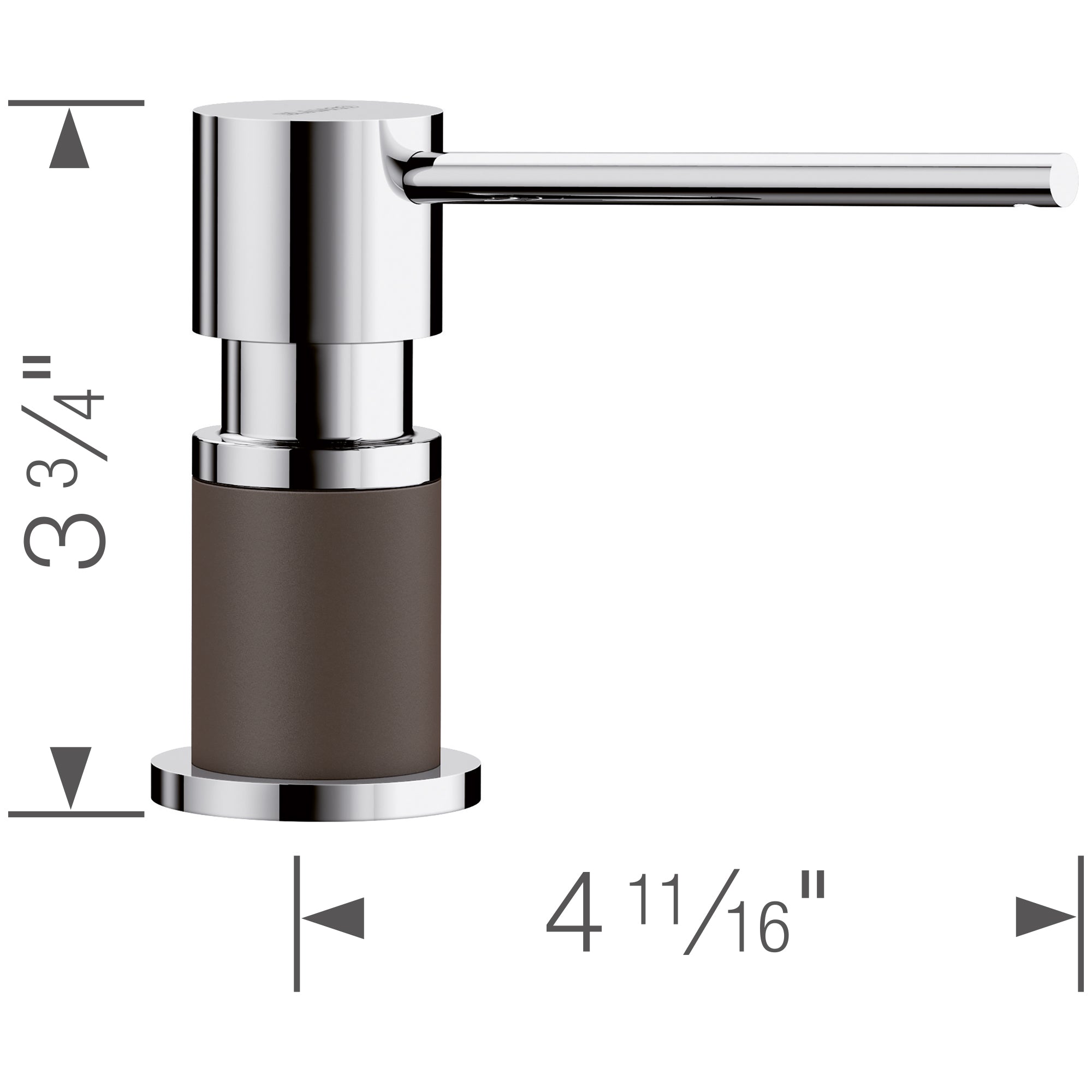 Blanco Lato Soap Dispenser - Chrome/Cafe, 402303