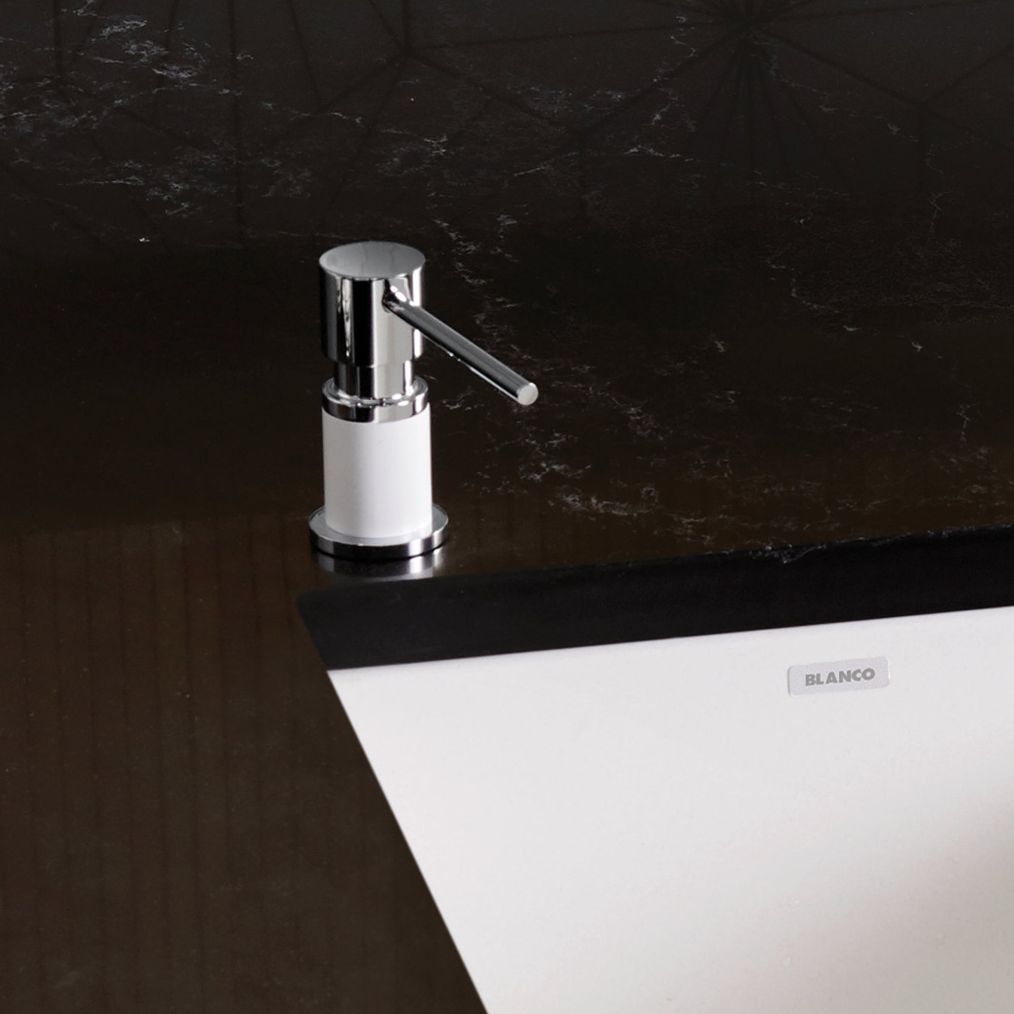 Blanco Lato Soap Dispenser - Chrome/White, 402307