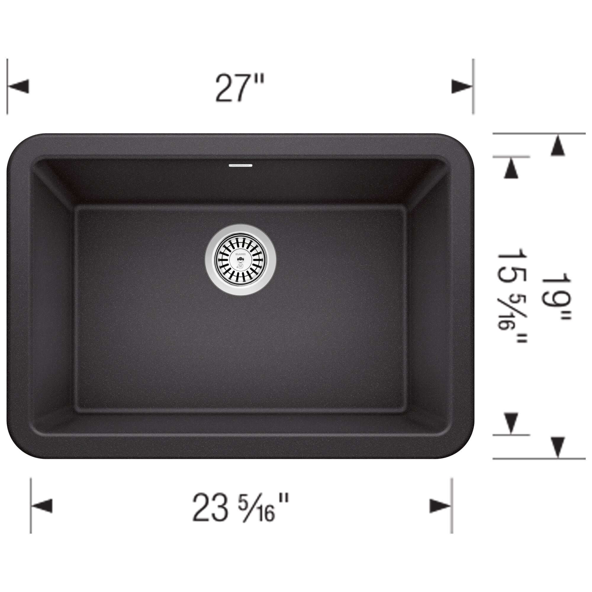Alternate Image for Blanco Ikon 27" Granite Composite Farmhouse Sink, Silgranit, Anthracite, 402311