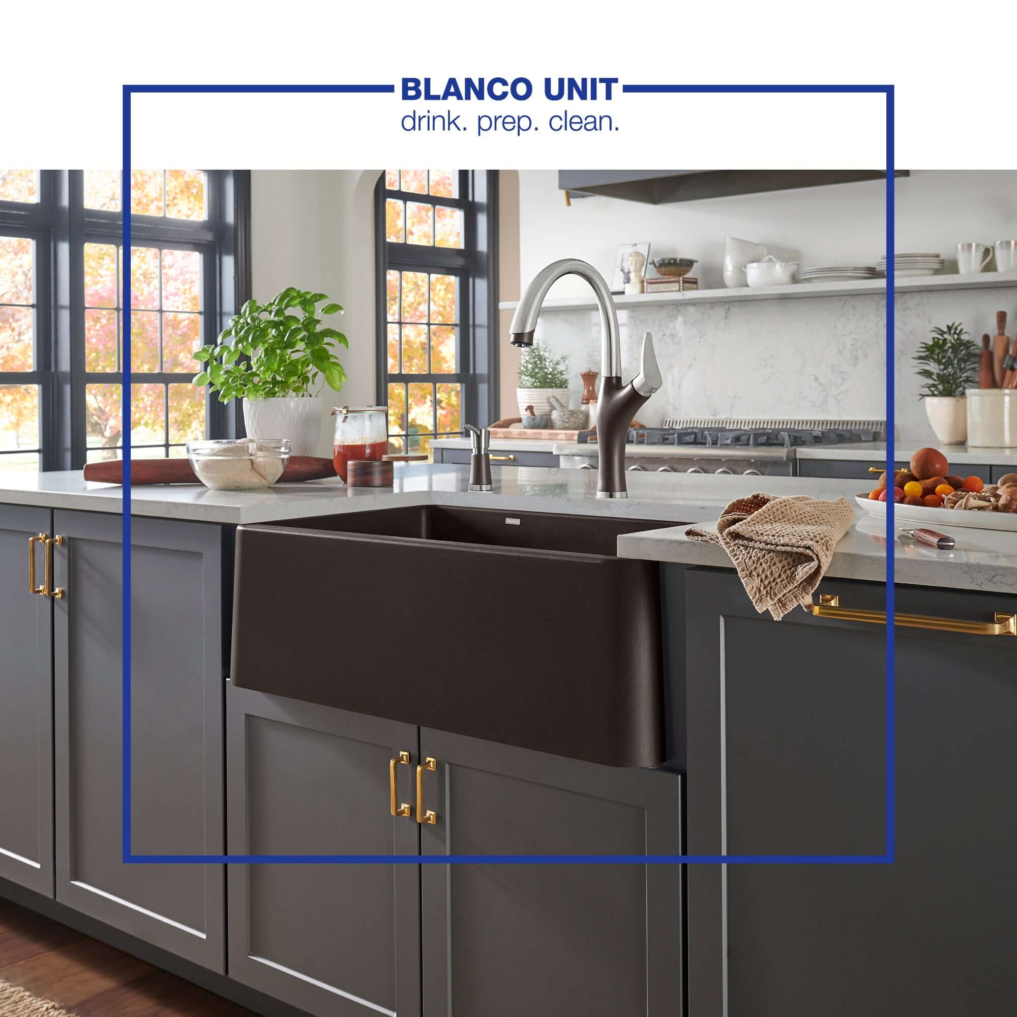 Alternate Image for Blanco Artona 1.5 GPM Brass Kitchen Faucet, Pull-Down, Cafe/Stainless, 442032