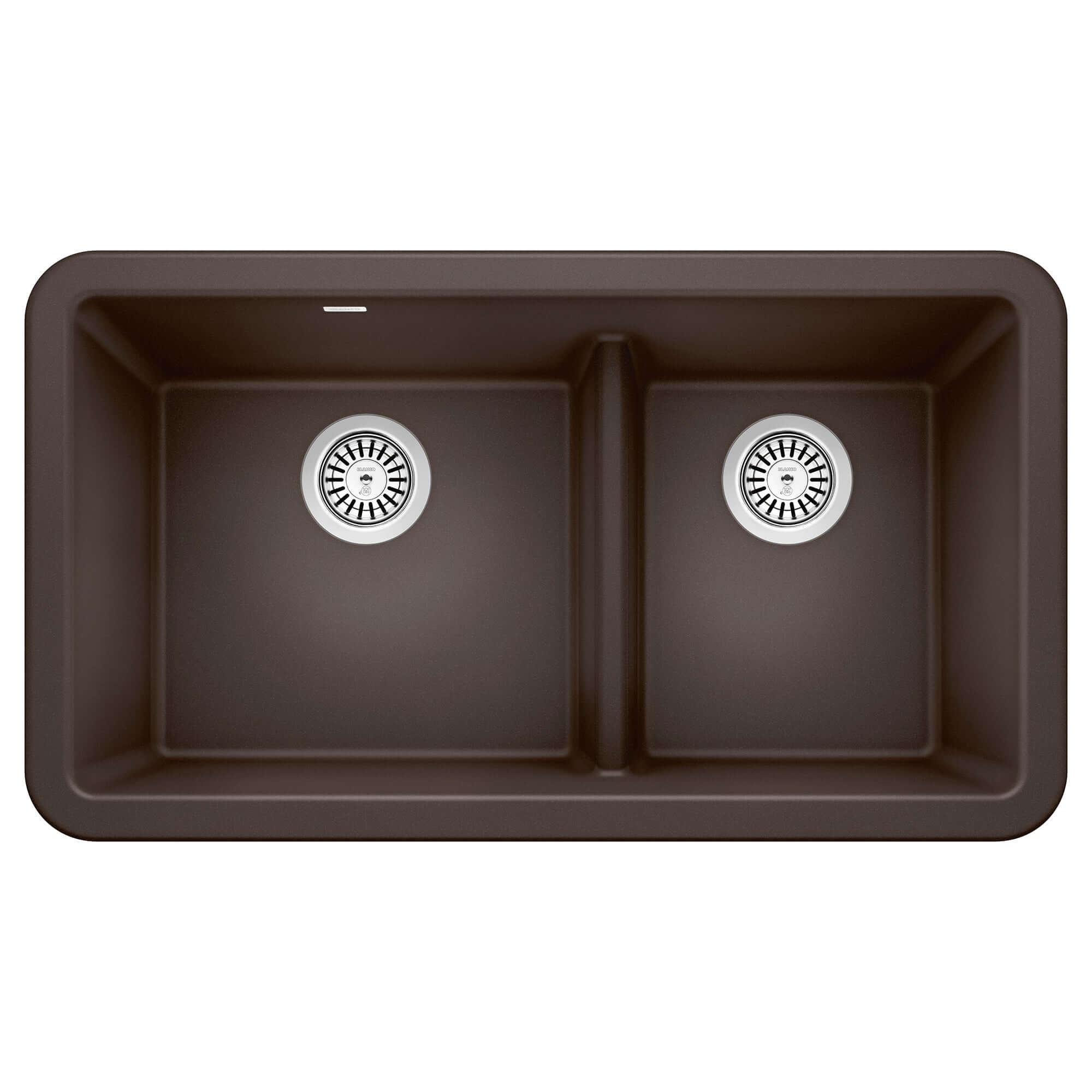 Alternate Image for Blanco Ikon 33" Granite Composite Farmhouse Sink, Silgranit, 60/40 Double Bowl, Cafe, 402323