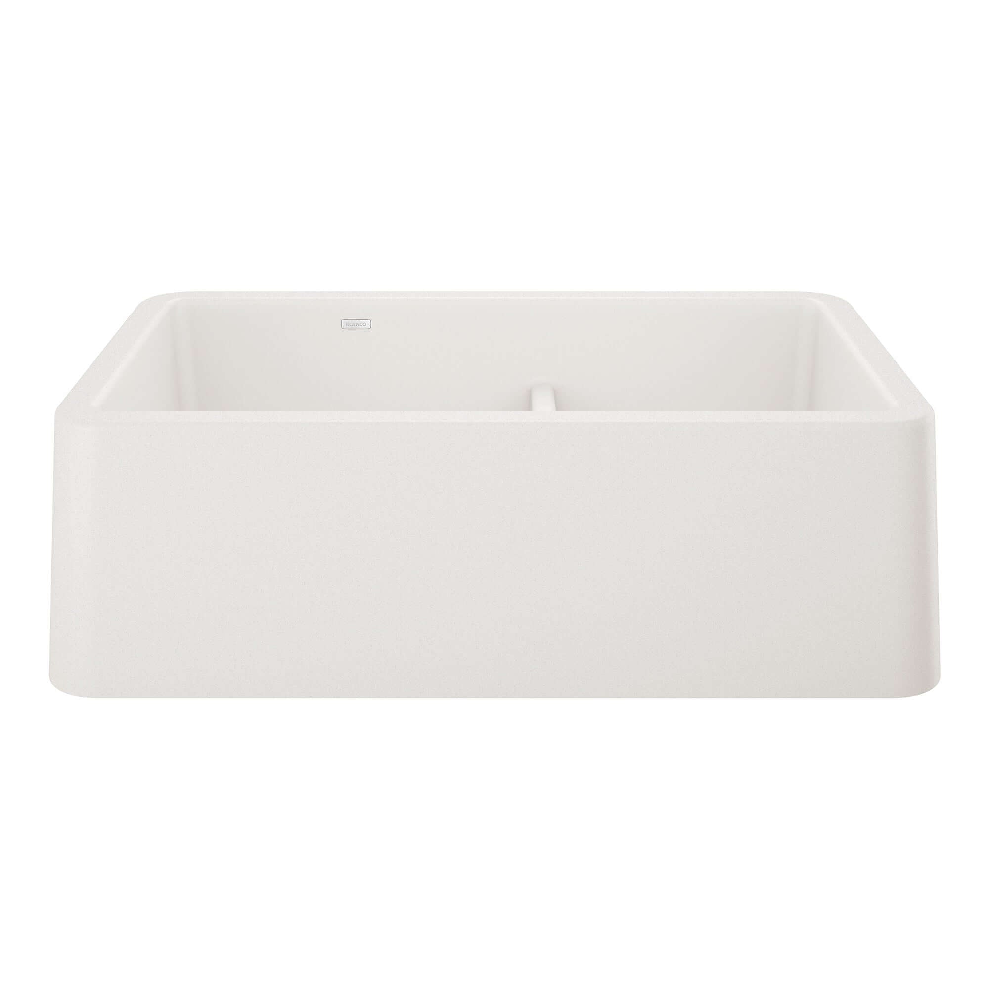 Alternate Image for Blanco Ikon 33" Granite Composite Farmhouse Sink, Silgranit, 60/40 Double Bowl, White, 402324