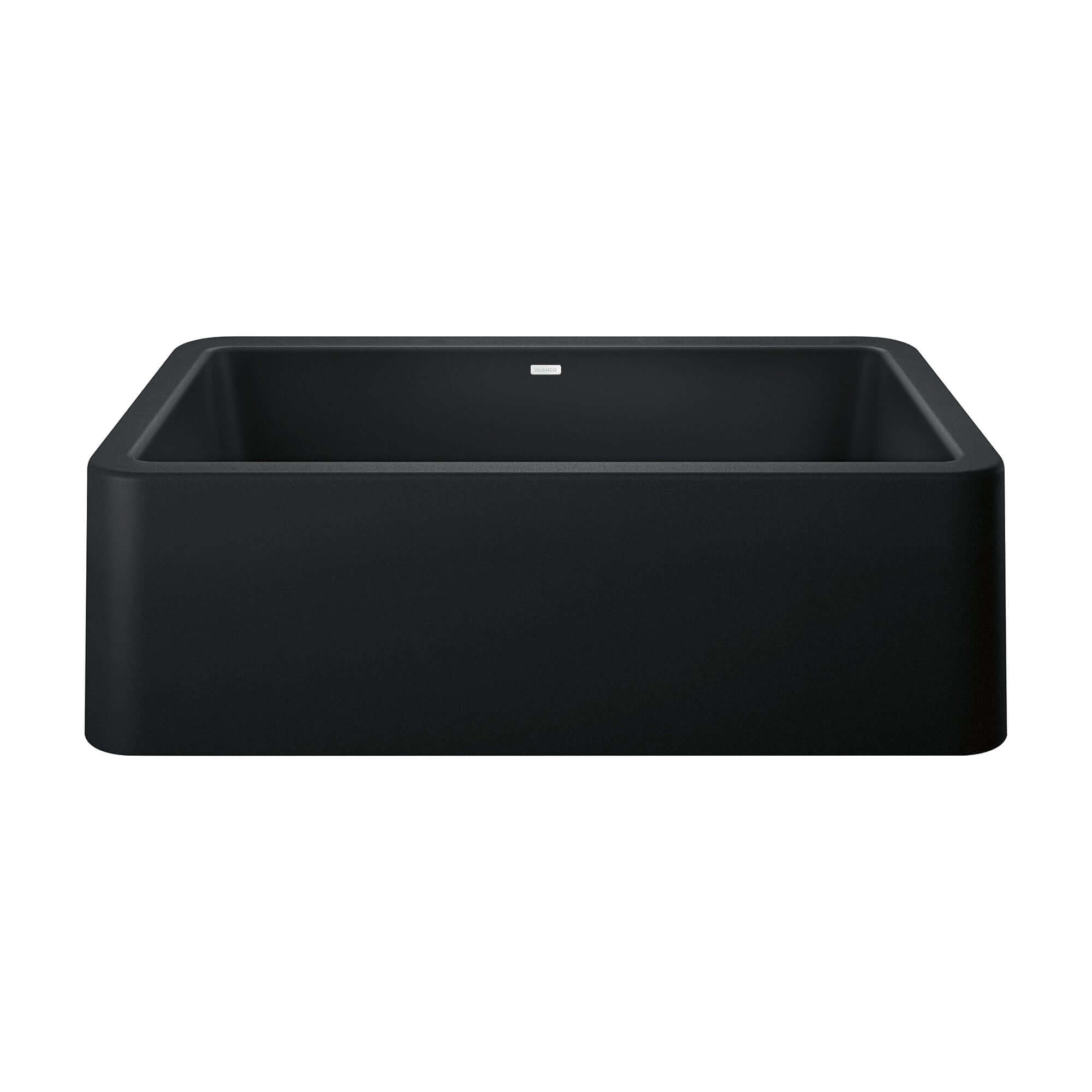 Alternate Image for Blanco Ikon 33" Granite Composite Farmhouse Sink, Silgranit, Coal Black, 402575
