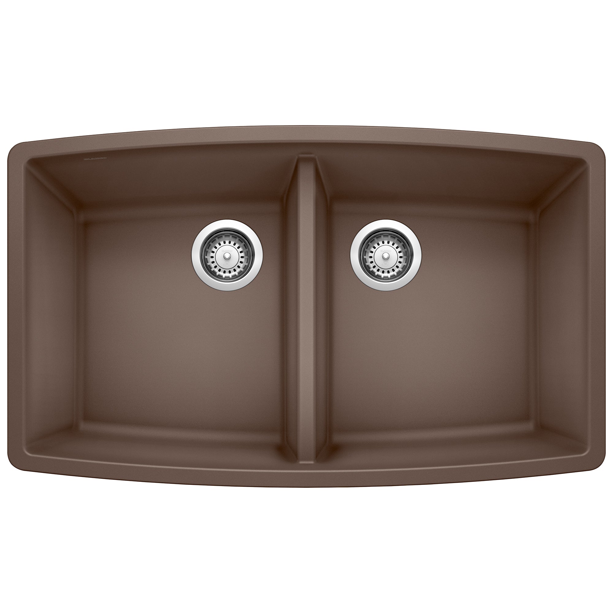Blanco Performa 33" Undermount Granite Composite Kitchen Sink, Silgranit, 50/50 Double Bowl, Cafe, 440068
