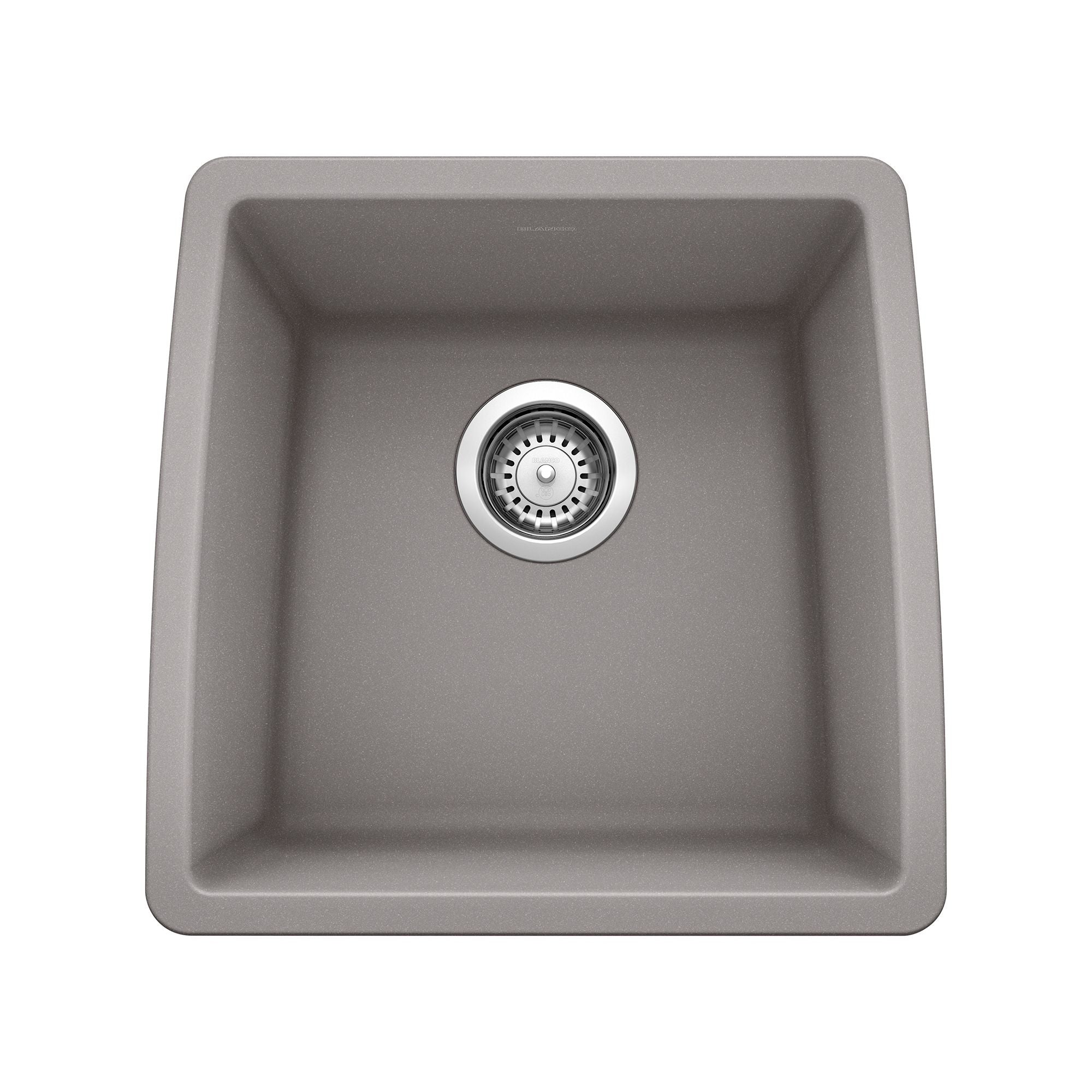 Alternate Image for Blanco Performa 18" Rectangle Granite Composite Bar/Prep Sink, Silgranit, Metallic Gray, 440082