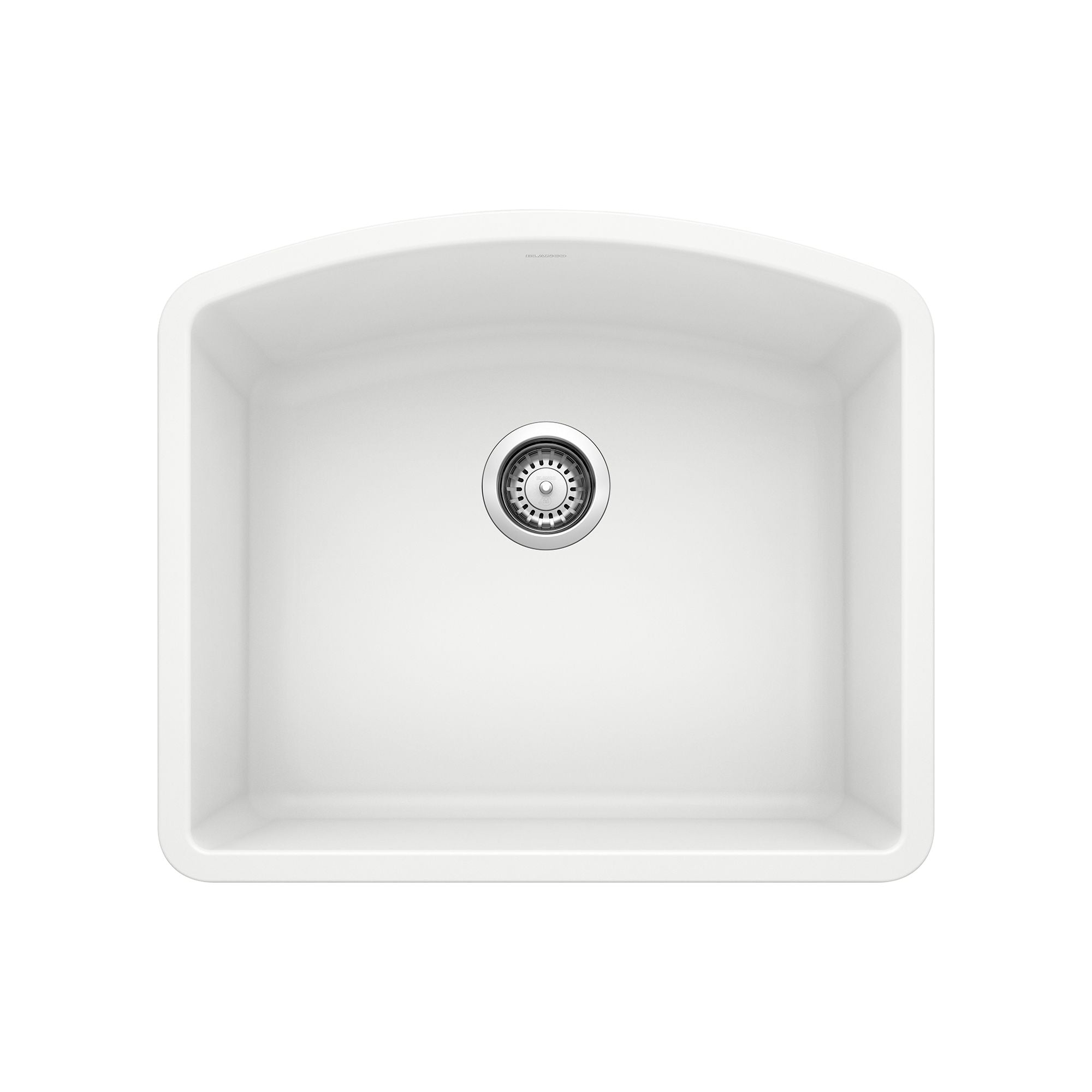 Blanco Diamond 24" Undermount Granite Composite Kitchen Sink, Silgranit, White, 440175