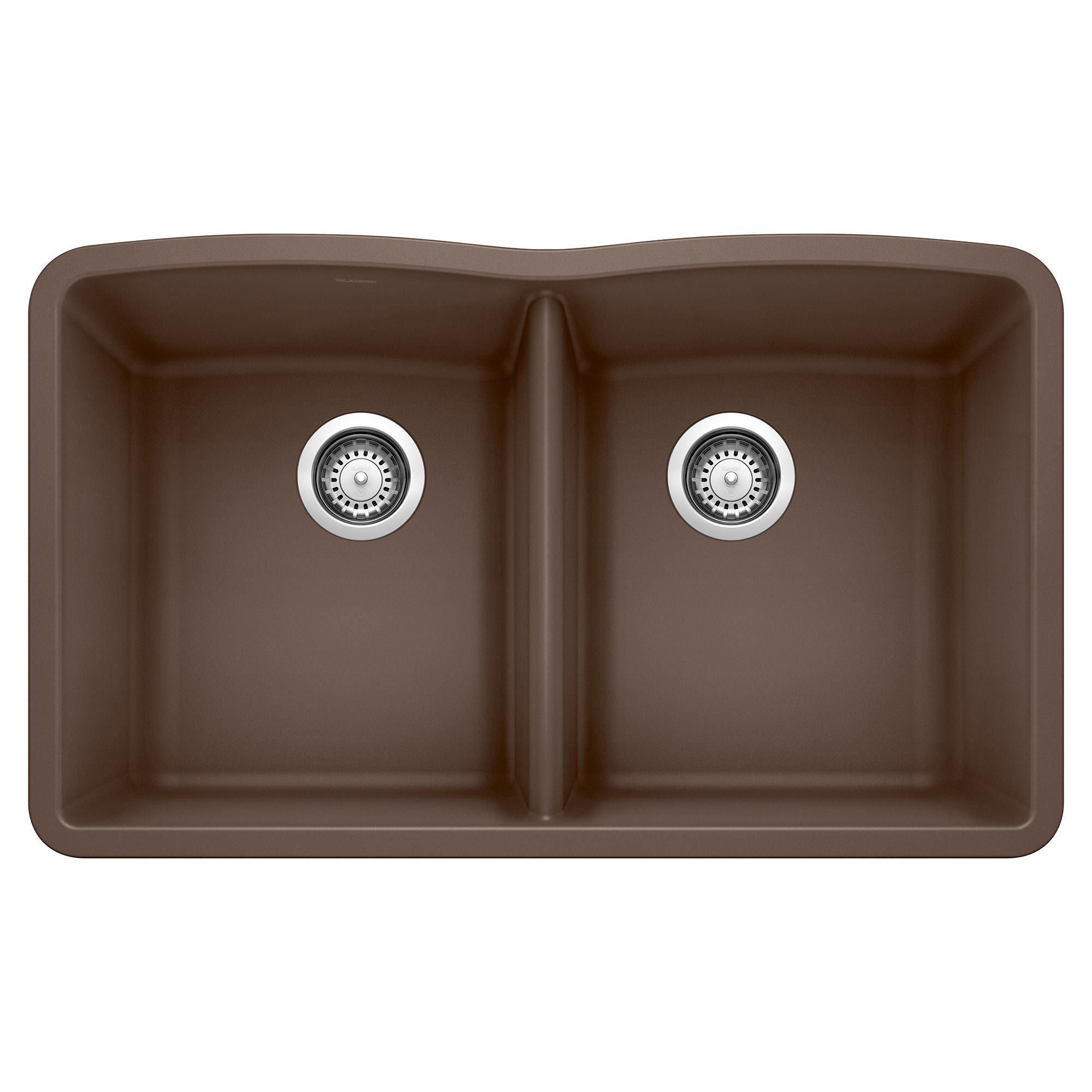 Blanco Diamond 32" Undermount Granite Composite Kitchen Sink, Silgranit, 50/50 Double Bowl, Cafe, 440182