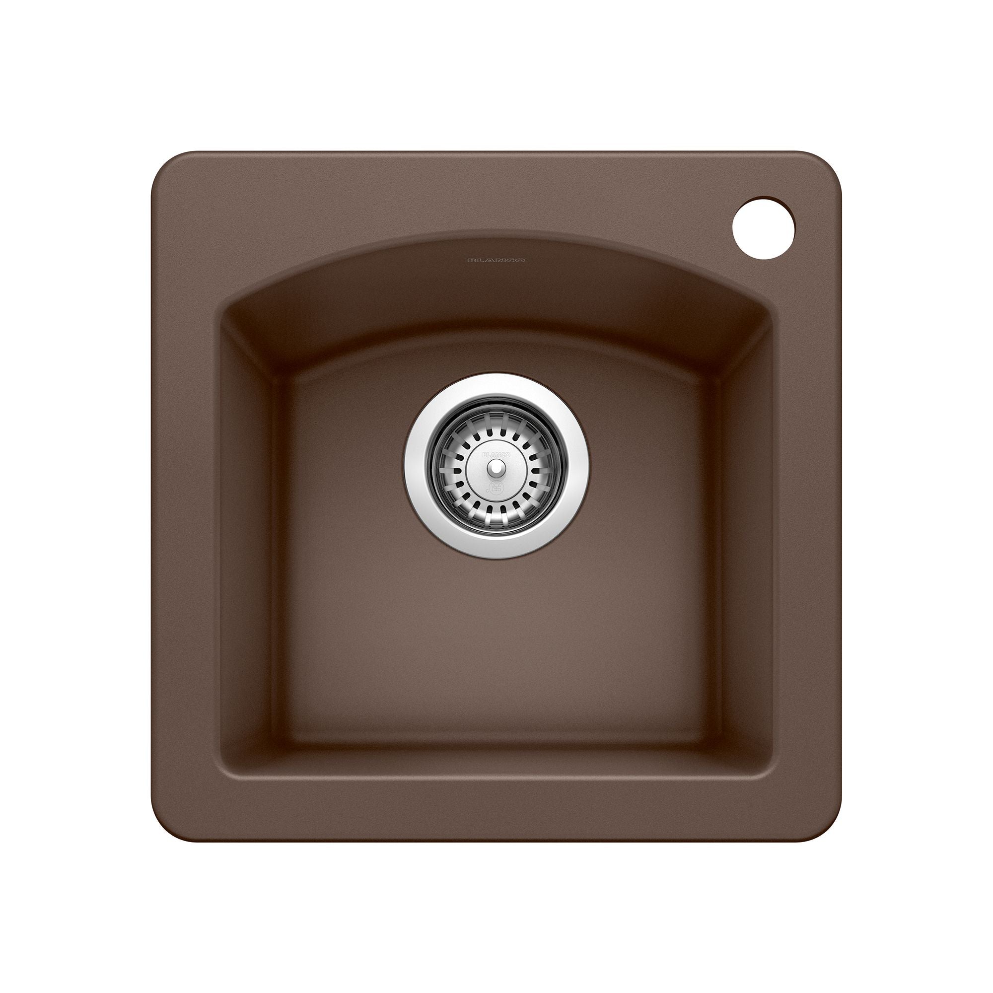 Alternate Image for Blanco Diamond 15" Square Granite Composite Bar/Prep Sink, Silgranit, Cafe, 440202