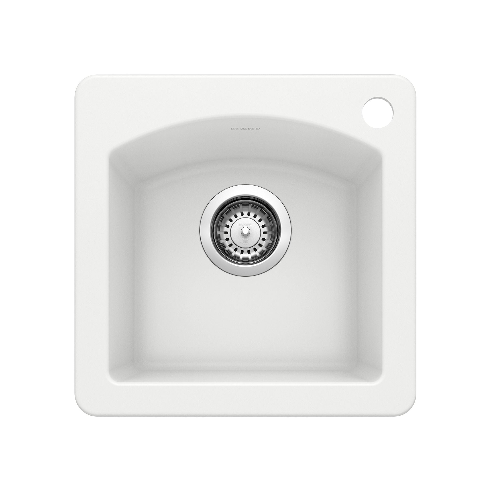 Alternate Image for Blanco Diamond 15" Square Granite Composite Bar/Prep Sink, Silgranit, White, 440205