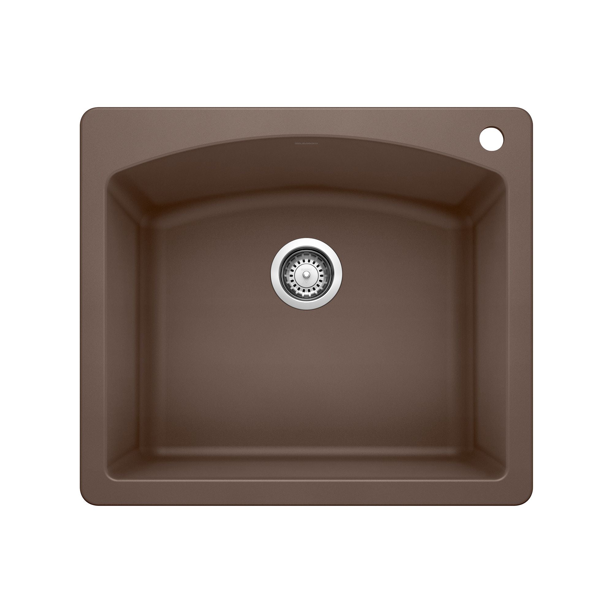 Blanco Diamond 25" Dual Mount Granite Composite Kitchen Sink, Silgranit, Cafe, 440208