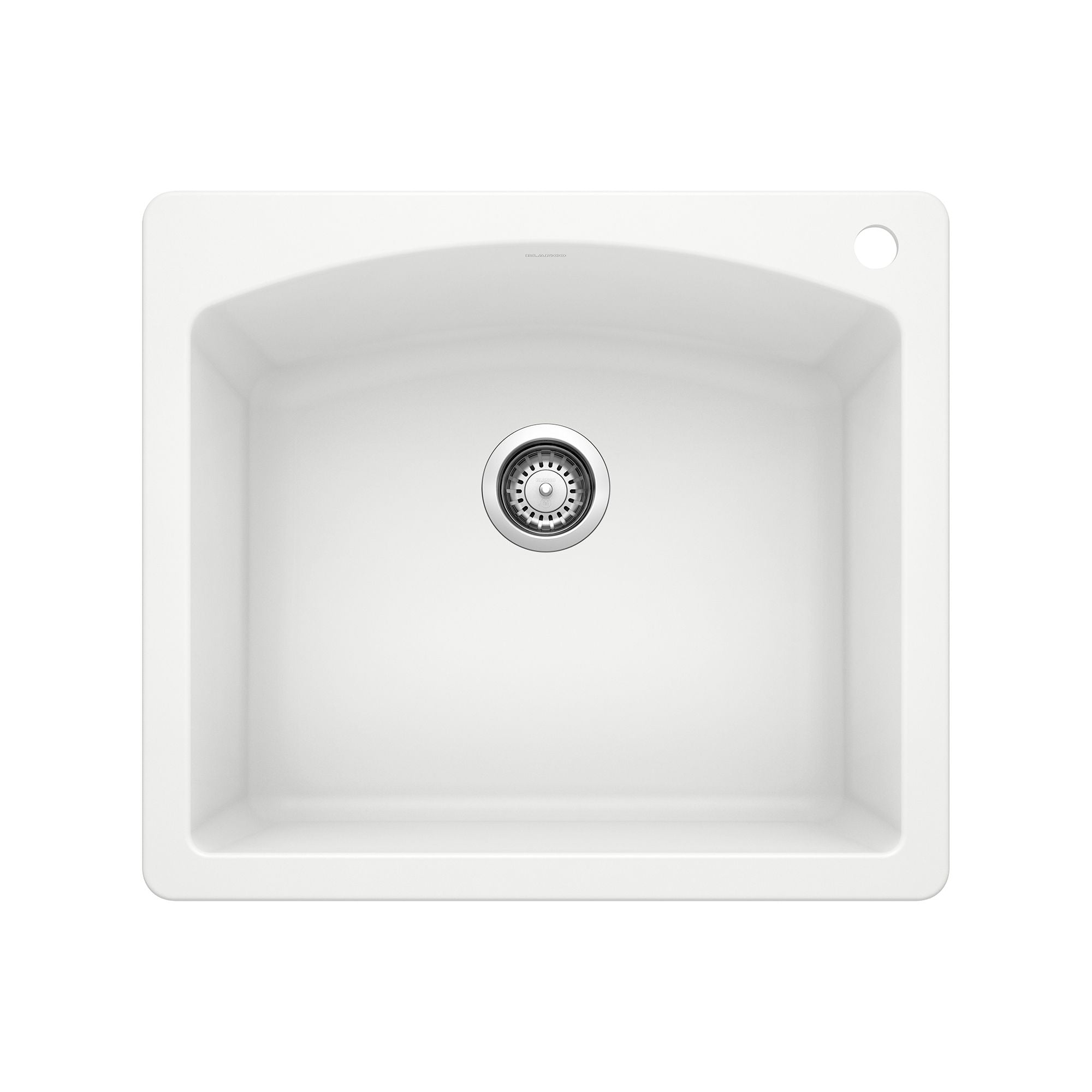 Alternate Image for Blanco Diamond 25" Dual Mount Granite Composite Kitchen Sink, Silgranit, White, 440211