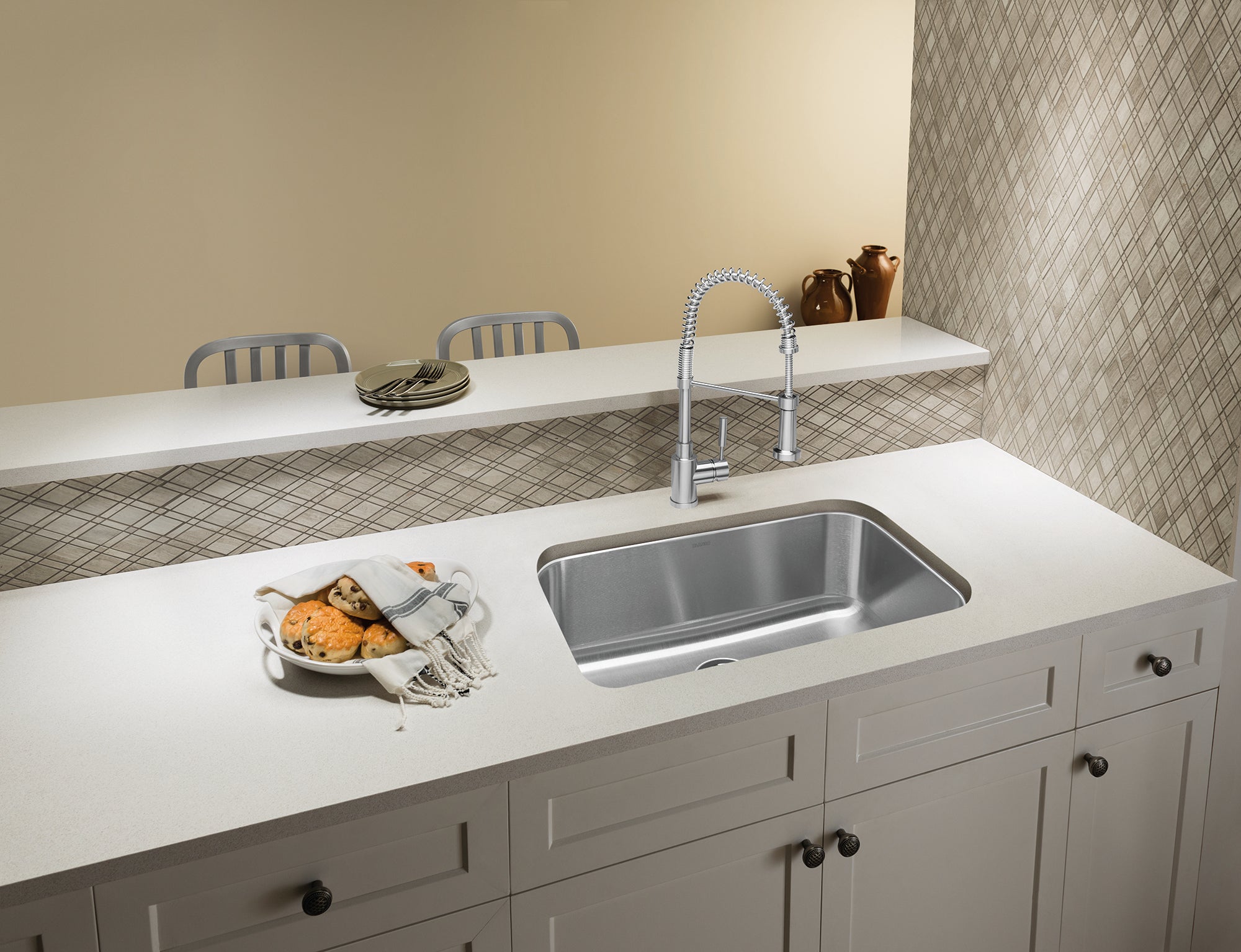 Alternate Image for Blanco Stellar 28" Undermount Stainless Steel Kitchen Sink, 18 Gauge, Brushed Finish, 441024