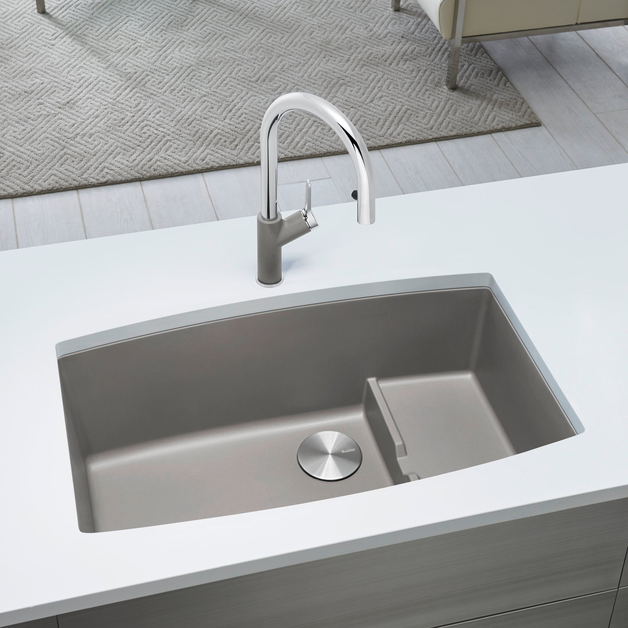 Alternate Image for Blanco Performa 32" Undermount Granite Composite Kitchen Sink with Accessories, Silgranit, Truffle, 441291