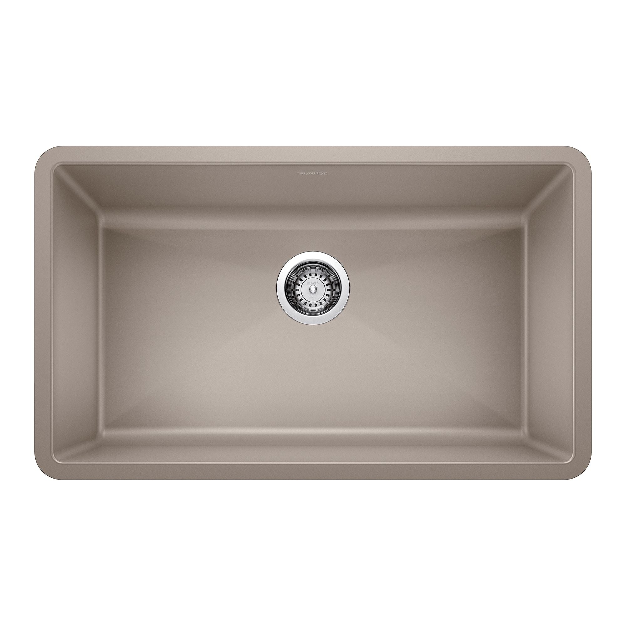Alternate Image for Blanco Precis 32" Undermount Granite Composite Kitchen Sink, Silgranit, Truffle, 441297