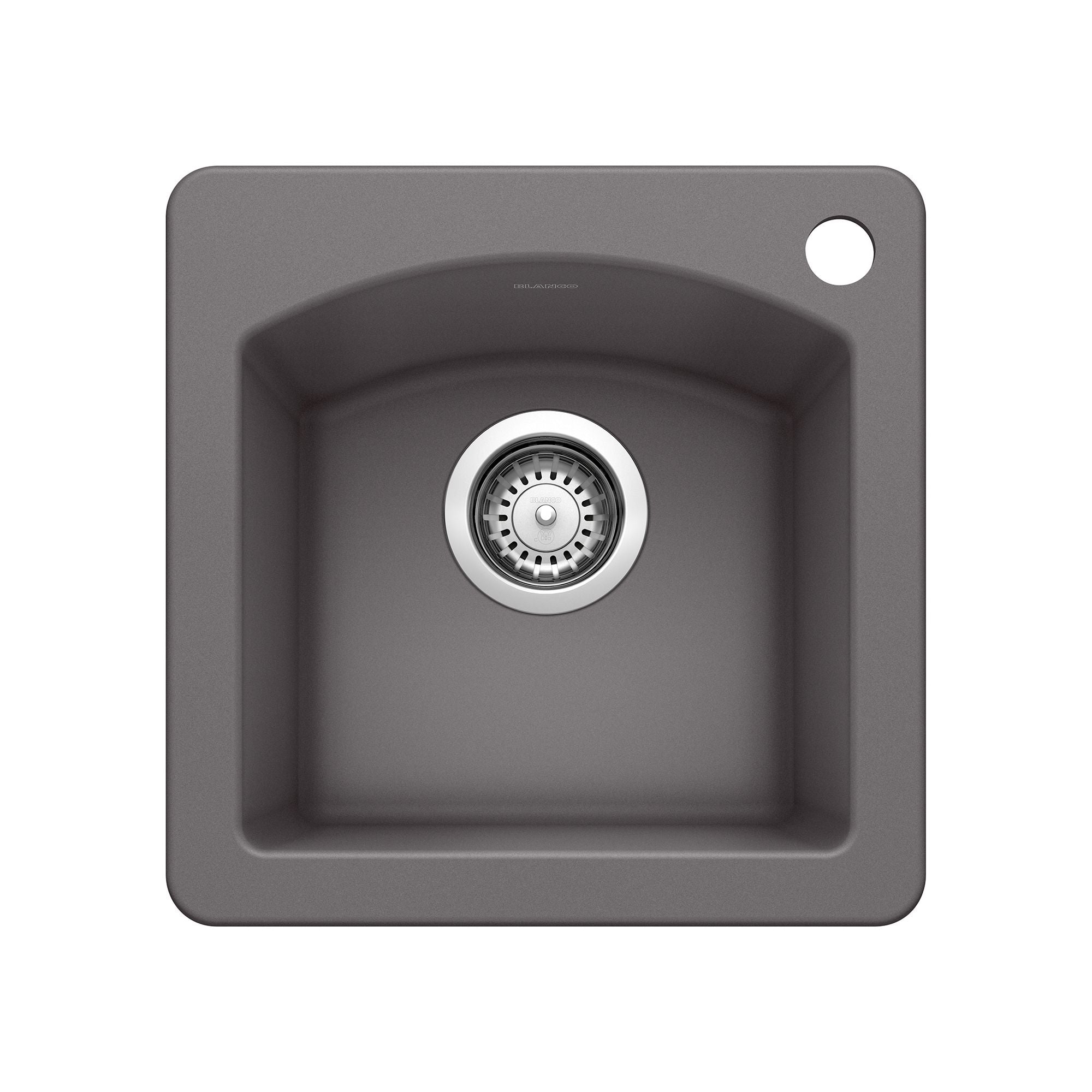 Blanco Diamond 15" Square Granite Composite Bar/Prep Sink, Silgranit, Cinder, 441477