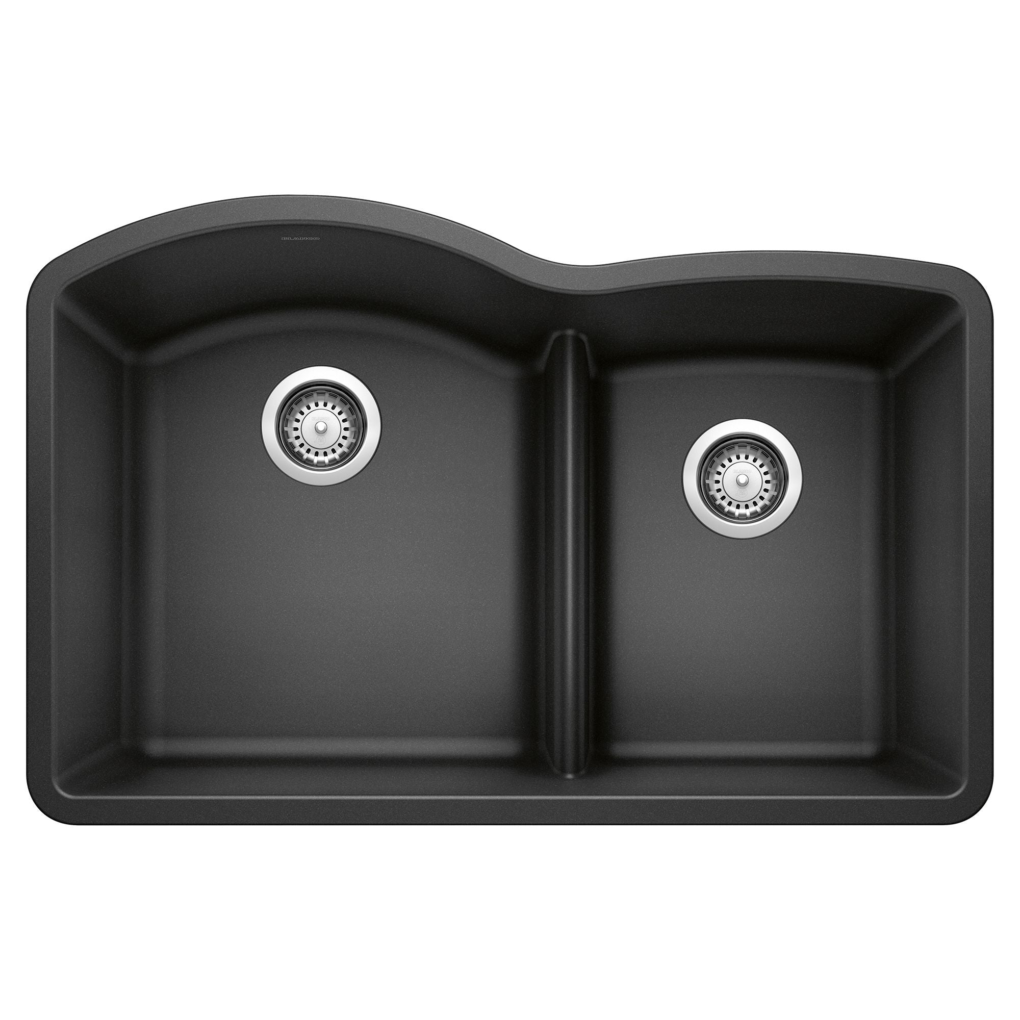Blanco Diamond 32" Undermount Granite Composite Kitchen Sink, Silgranit, 60/40 Double Bowl, Anthracite, 441590