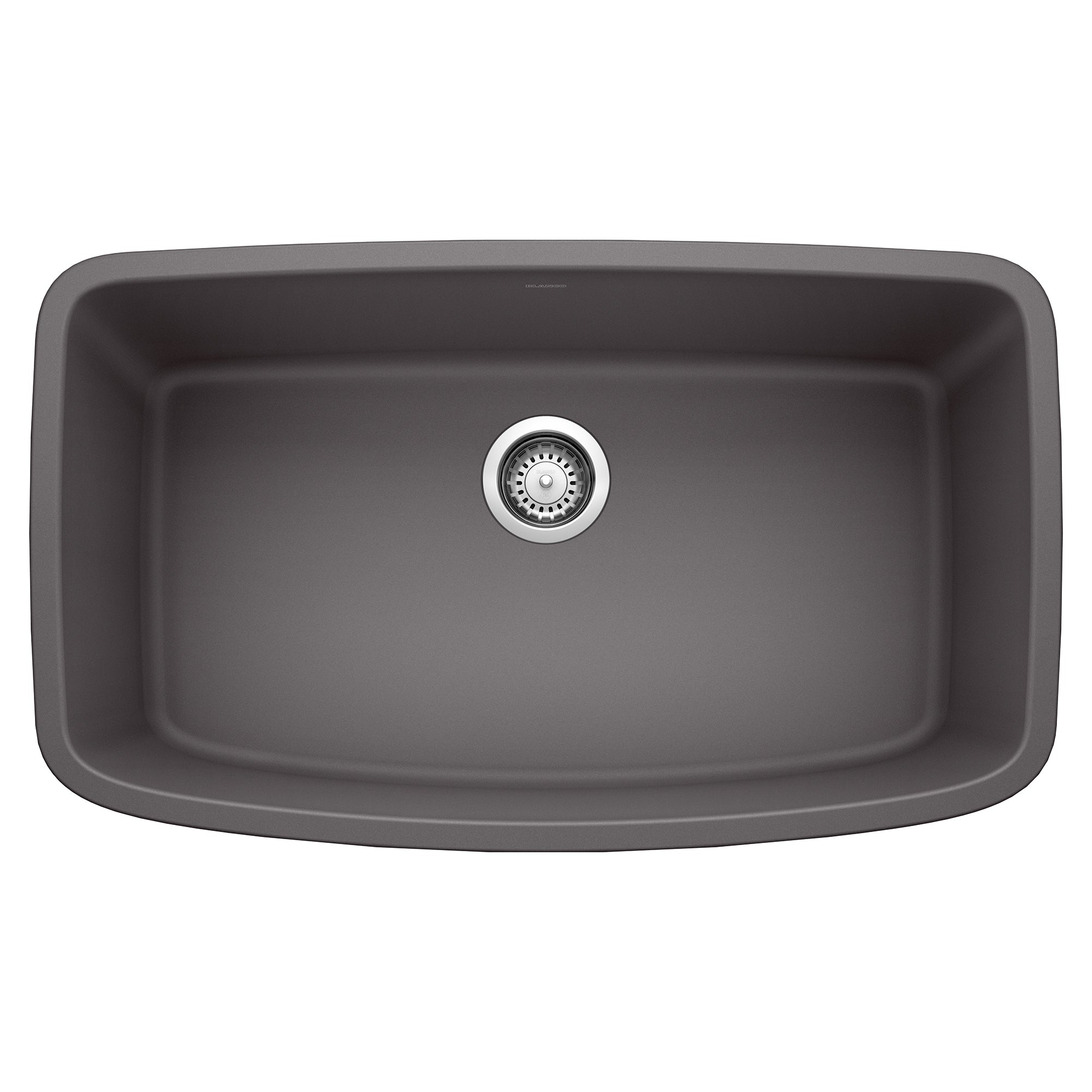 Blanco Valea 32" Undermount Granite Composite Kitchen Sink, Silgranit, Cinder, 441611