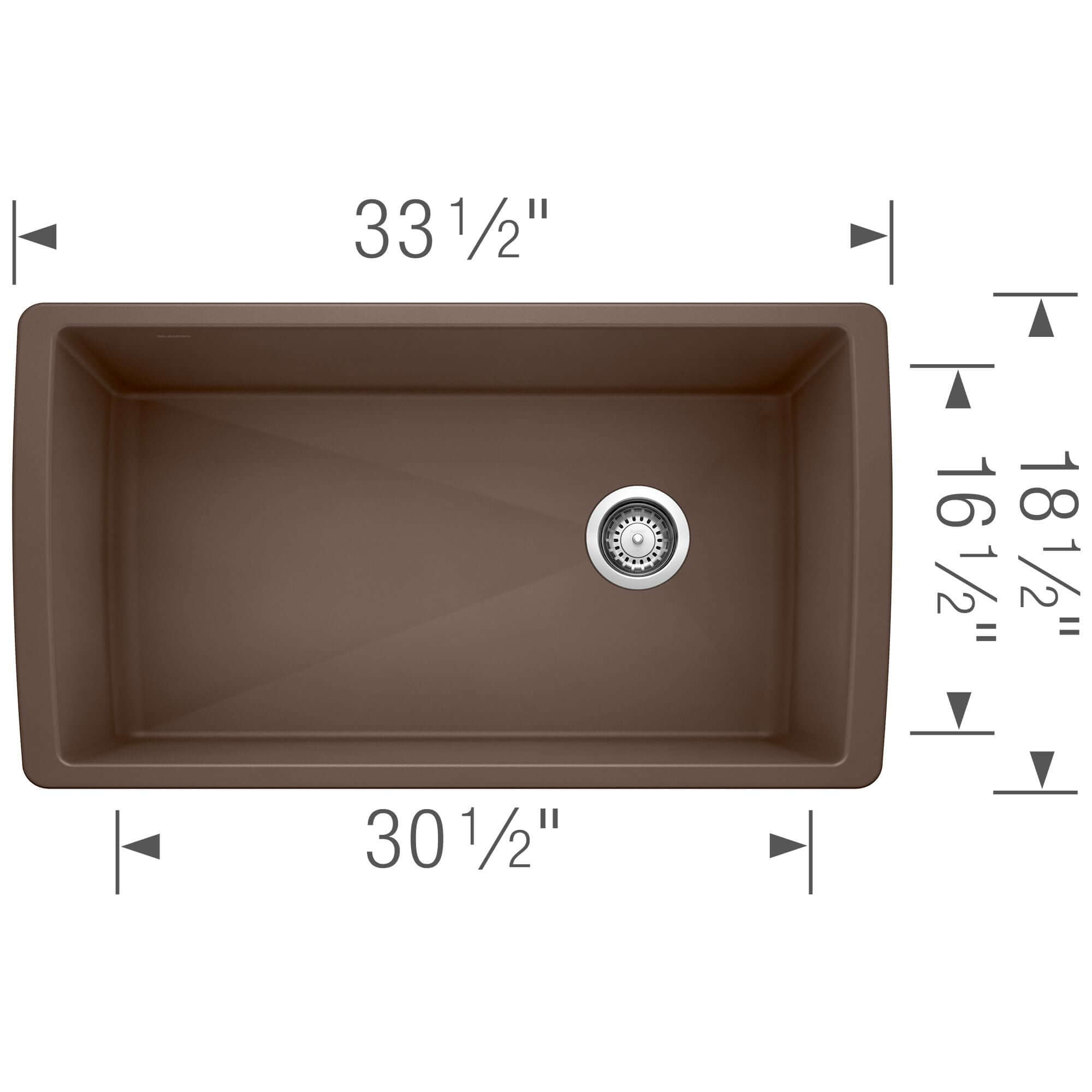 Alternate Image for Blanco Diamond 34" Undermount Granite Composite Kitchen Sink, Silgranit, Cafe, 441771