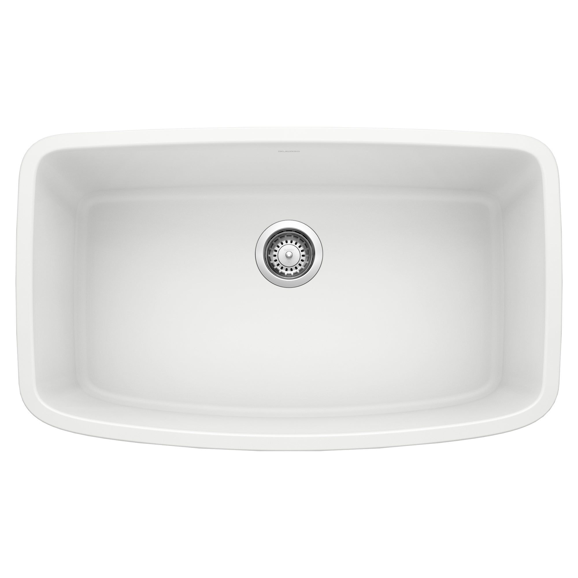 Blanco Valea 32" Undermount Granite Composite Kitchen Sink, Silgranit, White, 441773