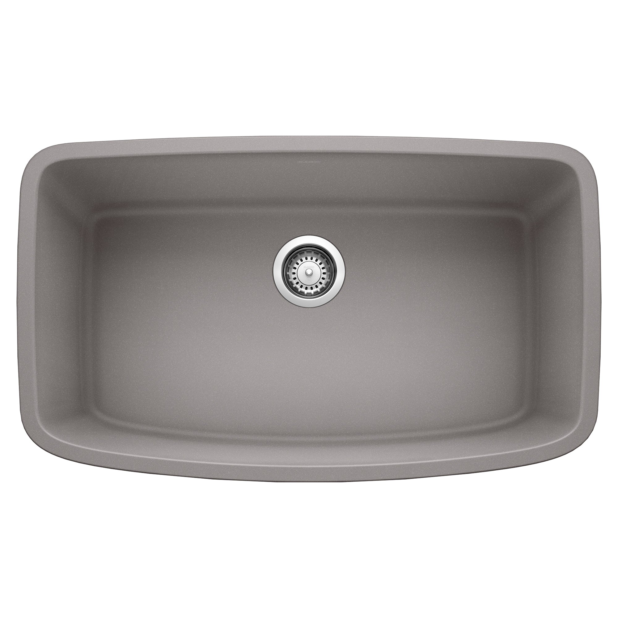 Alternate Image for Blanco Valea 32" Undermount Granite Composite Kitchen Sink, Silgranit, Metallic Gray, 441775