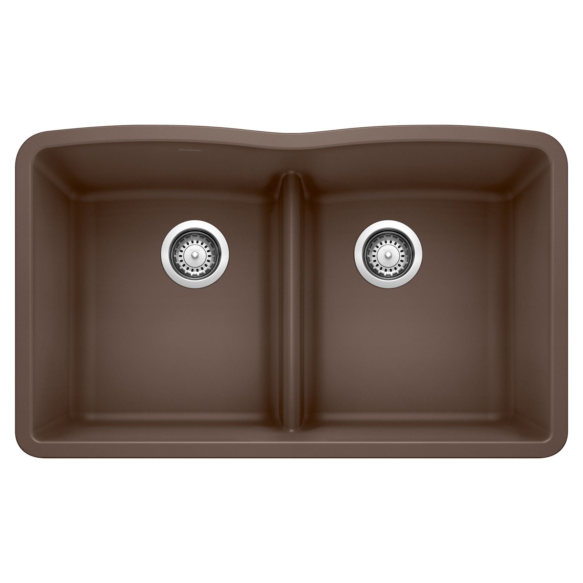 Alternate Image for Blanco Diamond 32" Undermount Granite Composite Kitchen Sink, Silgranit, 50/50 Double Bowl, Cafe, 442078