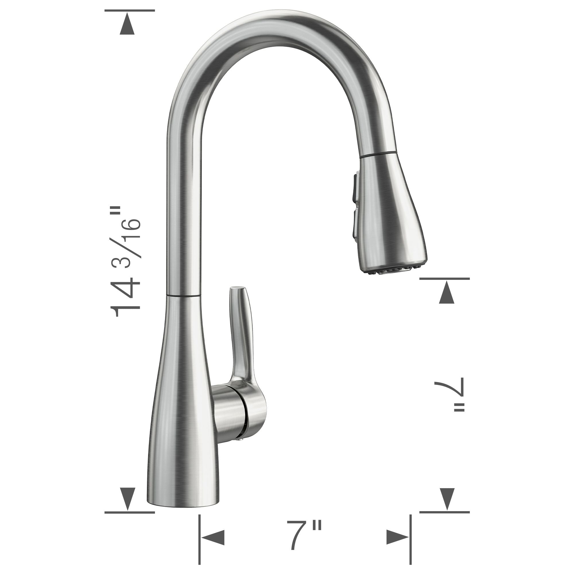 Alternate Image for Blanco Atura 1.5 GPM Brass Bar Faucet, Pull-Down, Stainless, 442210