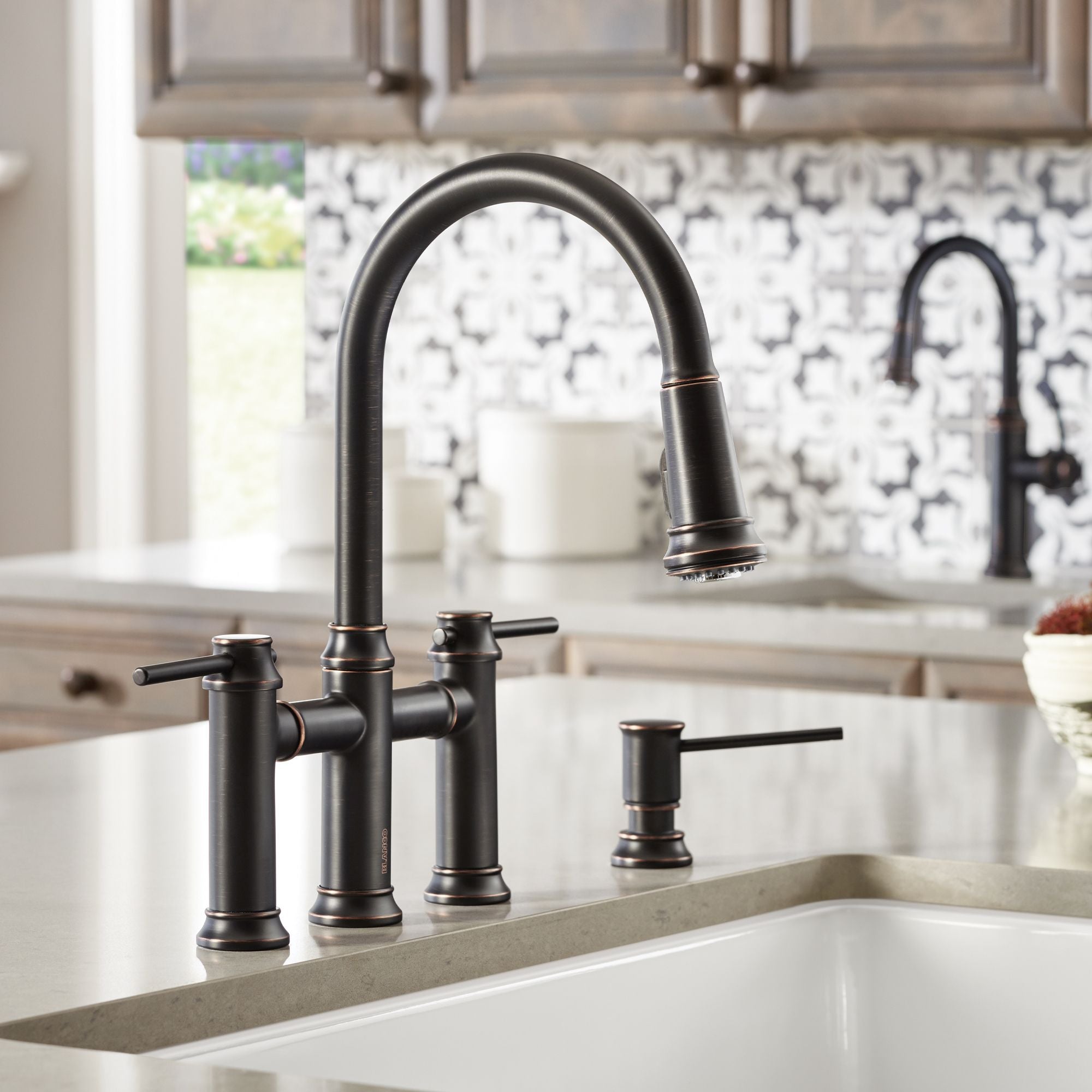 Alternate Image for Blanco Empressa 1.5 GPM Brass Kitchen Faucet, Pull-Down, Oil-Rubbed Bronze, 442507
