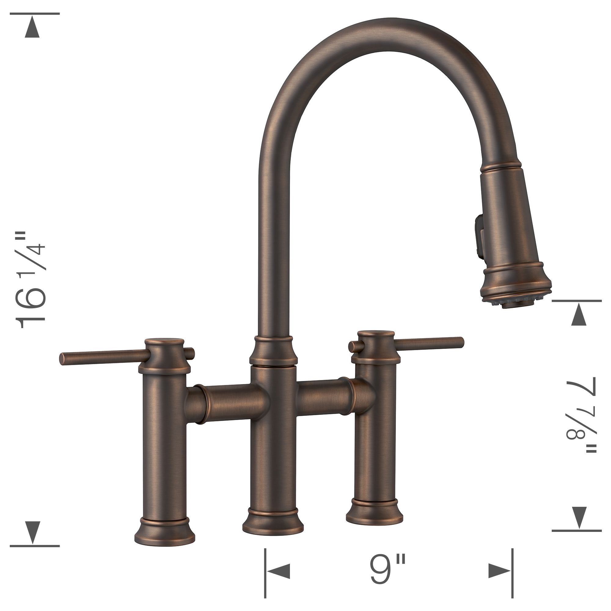 Alternate Image for Blanco Empressa 1.5 GPM Brass Kitchen Faucet, Pull-Down, Oil-Rubbed Bronze, 442507
