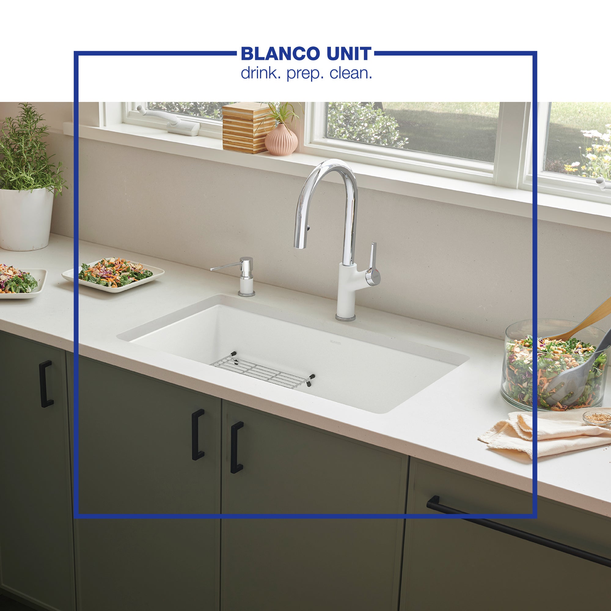 Alternate Image for Blanco Precis 30" Undermount Granite Composite Kitchen Sink, Silgranit, White, 442533