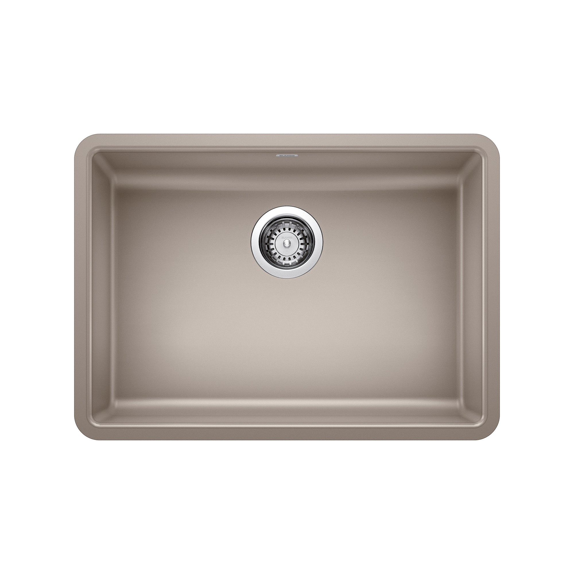 Blanco Precis 25" Undermount Granite Composite ADA Kitchen Sink, Silgranit, Truffle, 442540