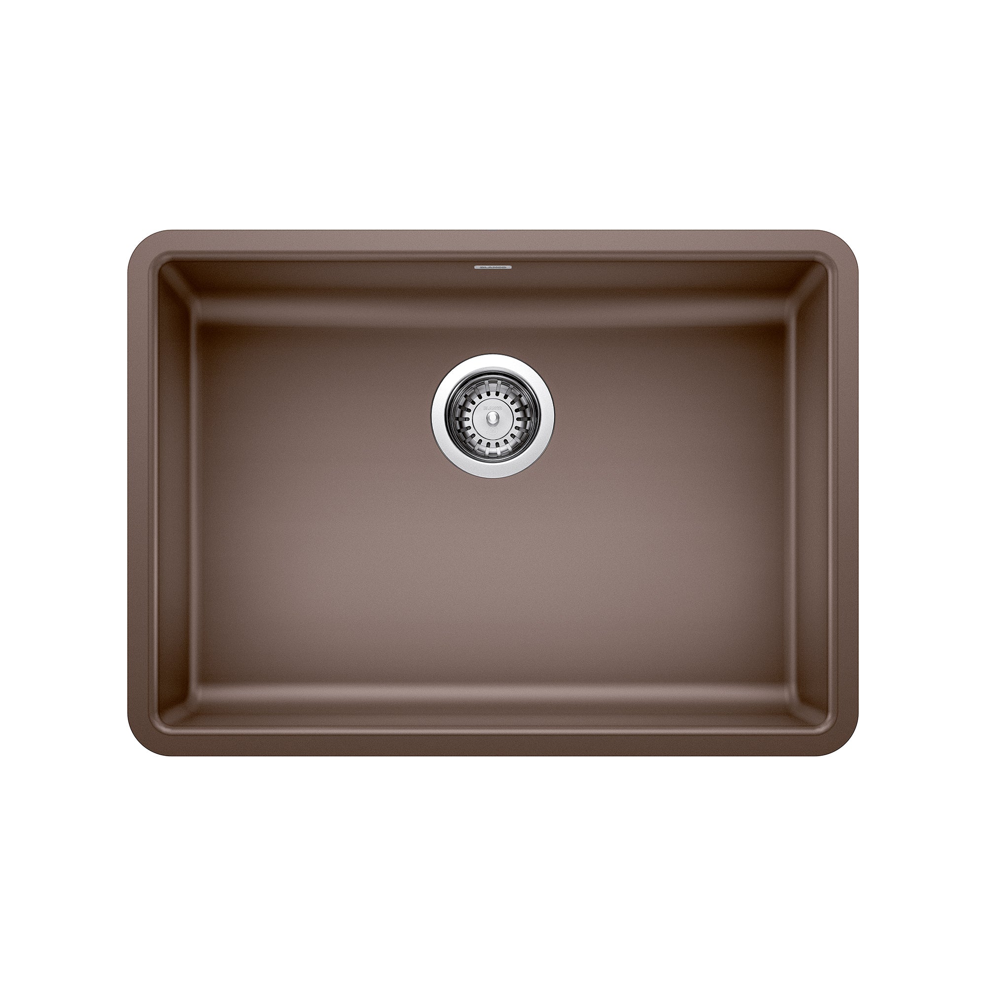 Blanco Precis 25" Undermount Granite Composite ADA Kitchen Sink, Silgranit, Cafe, 442546