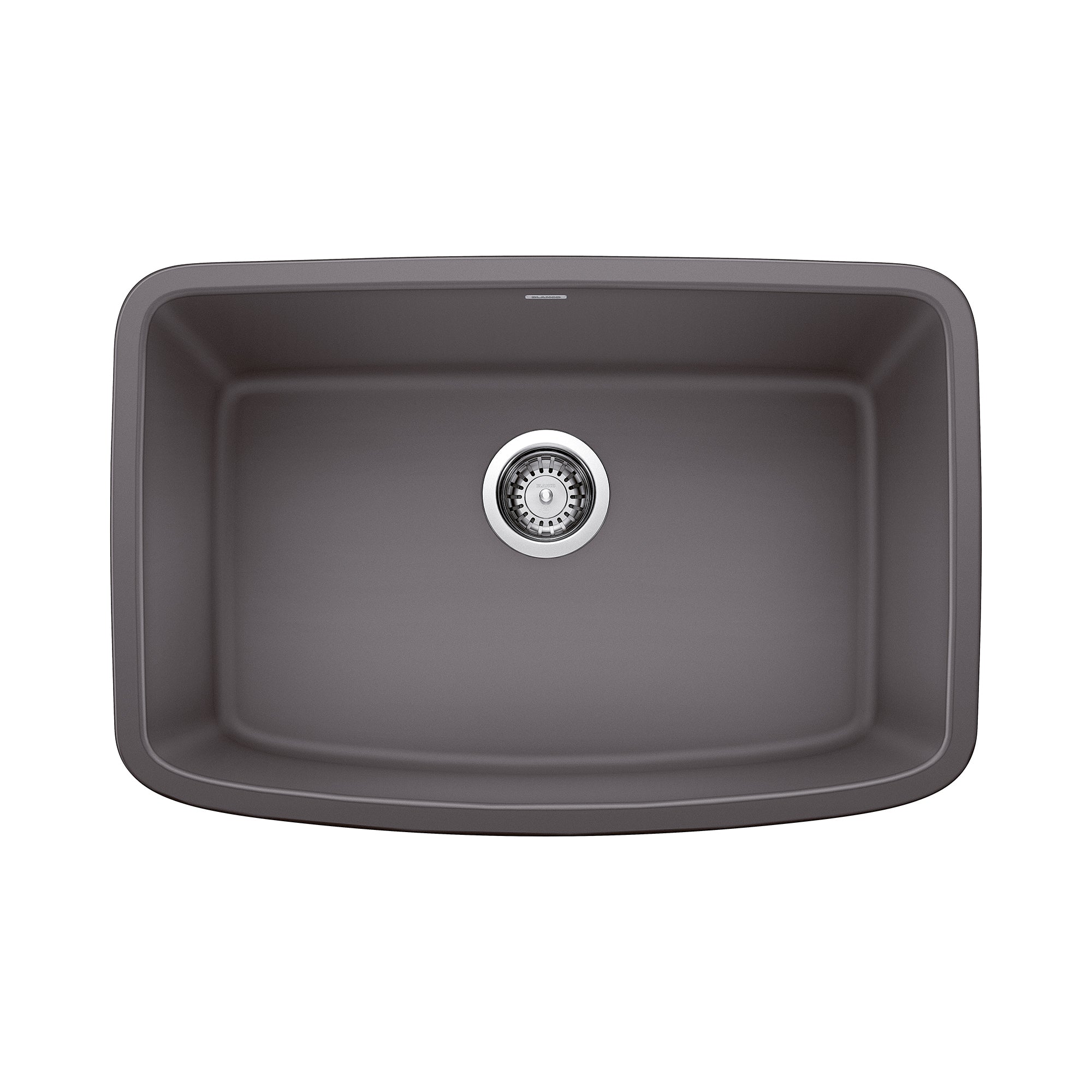 Blanco Valea 27" Undermount Granite Composite Kitchen Sink, Silgranit, Cinder, 442548
