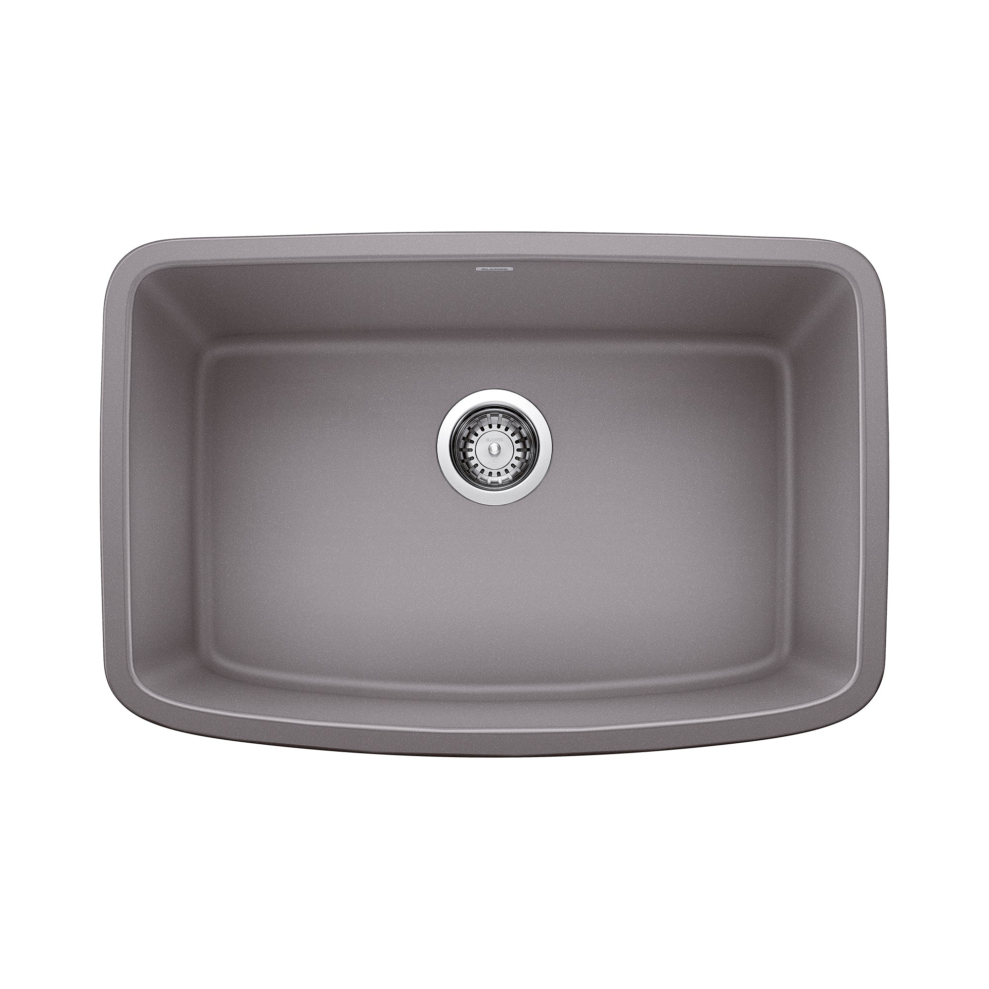 Blanco Valea 27" Undermount Granite Composite Kitchen Sink, Silgranit, Metallic Gray, 442554