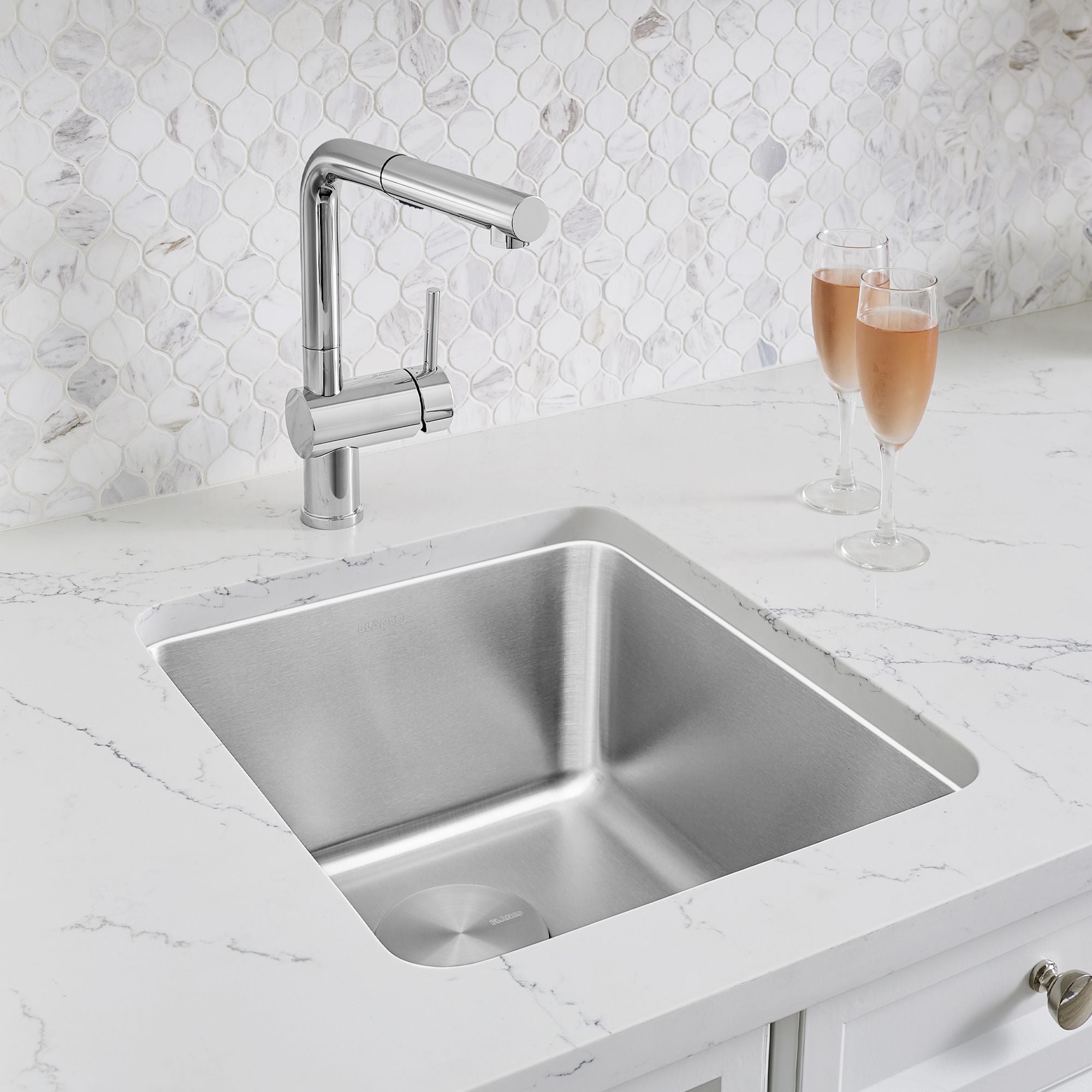 Blanco Formera 16" Rectangle Stainless Steel Bar/Prep Sink, 18 Gauge, Satin Polish, 442767