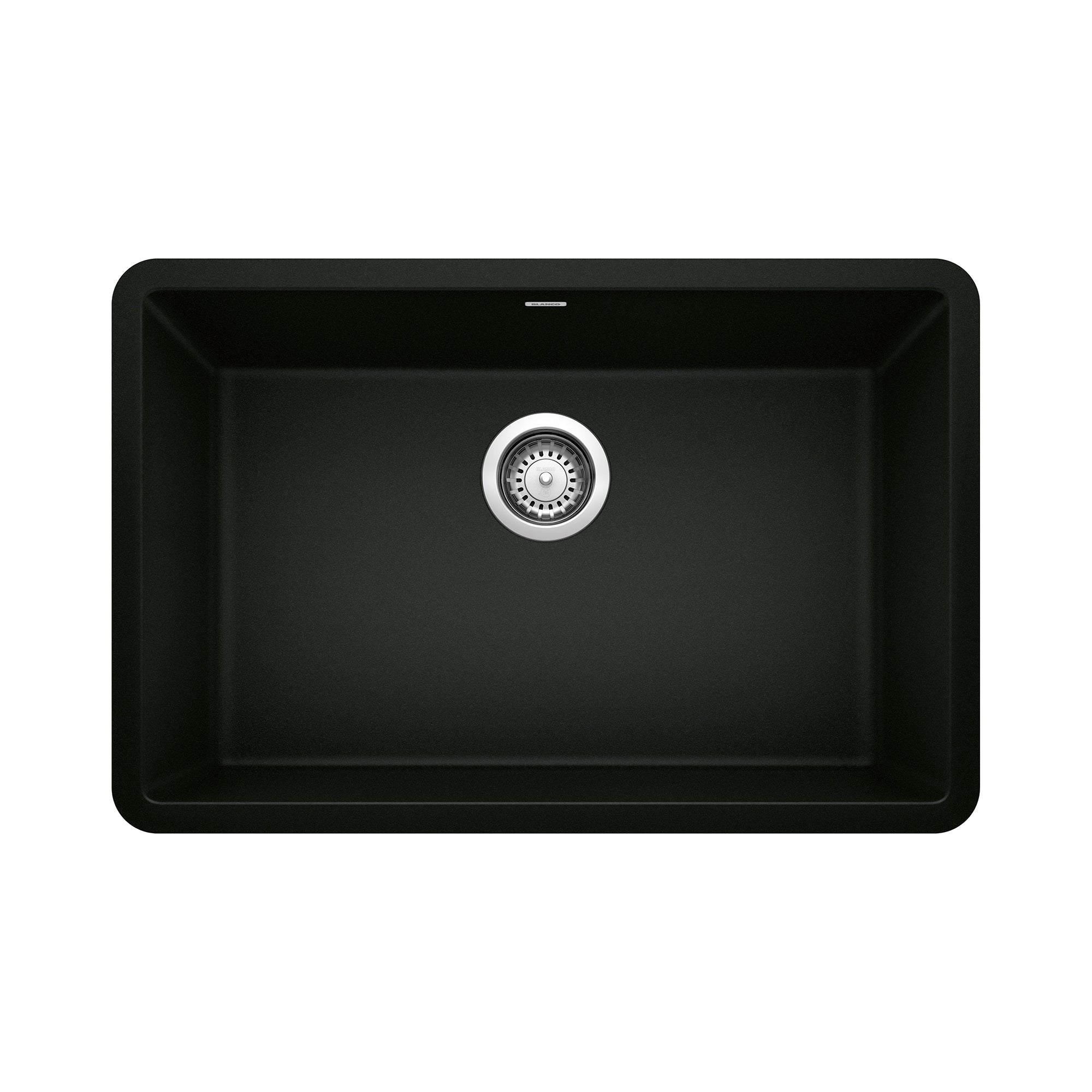 Alternate Image for Blanco Precis 27" Undermount Granite Composite Kitchen Sink, Silgranit, Coal Black, 442930